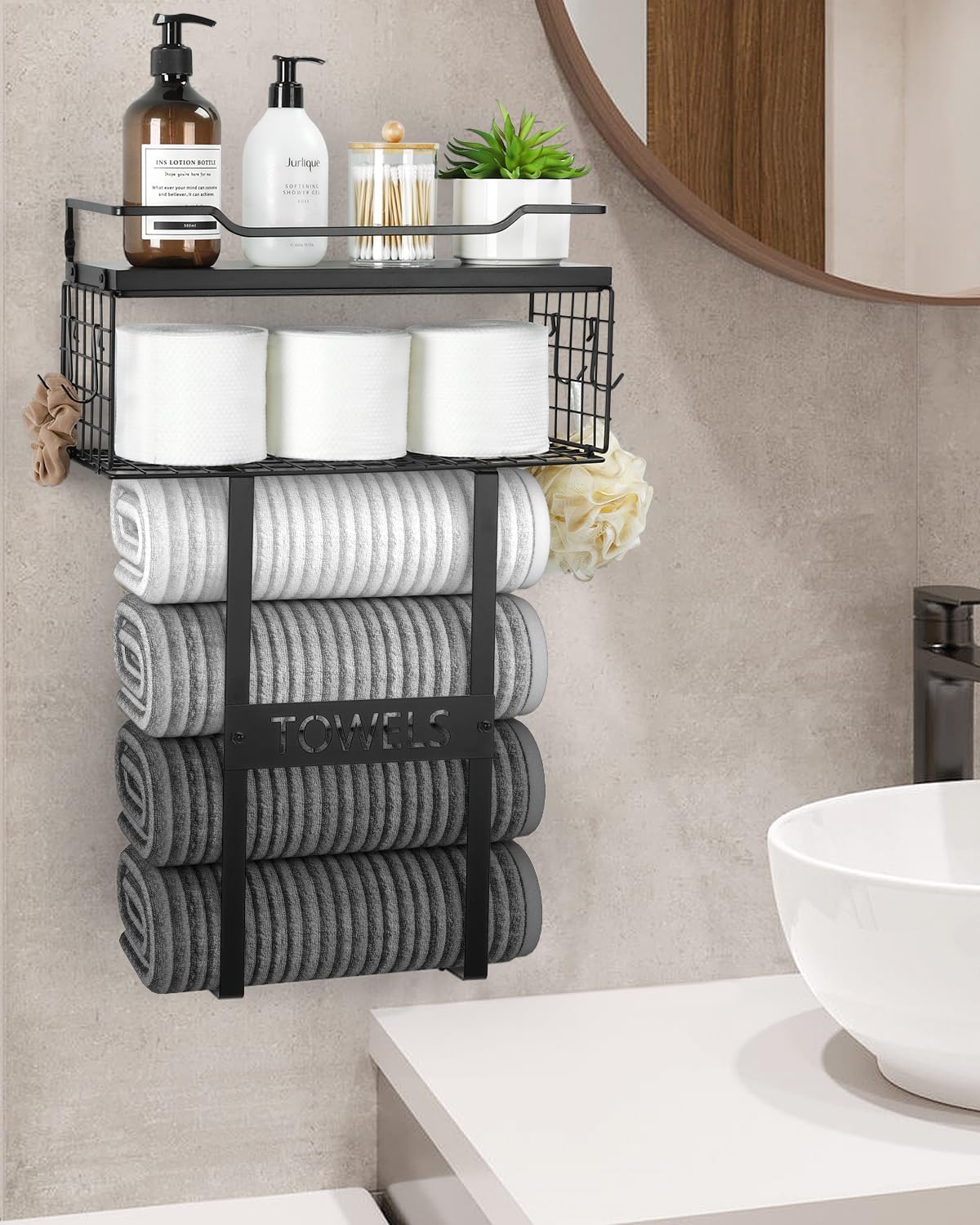Sturdy Wall-Mounted Towel Rack