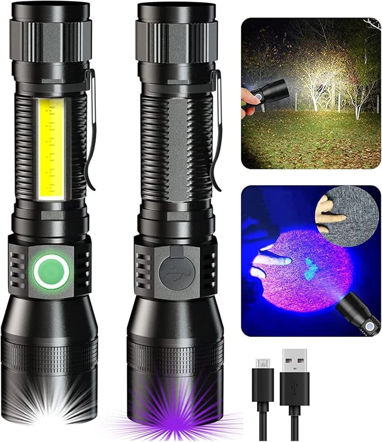 AdamStar Blacklight 3-in-1 Rechargeable Flashlight
