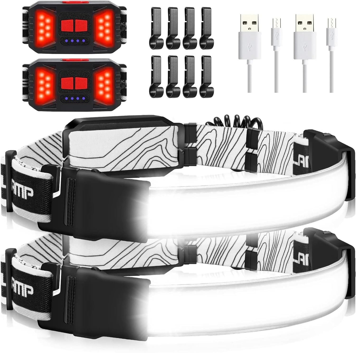 Rechargeable Headlamp with 1000 Lumens and 6 Modes