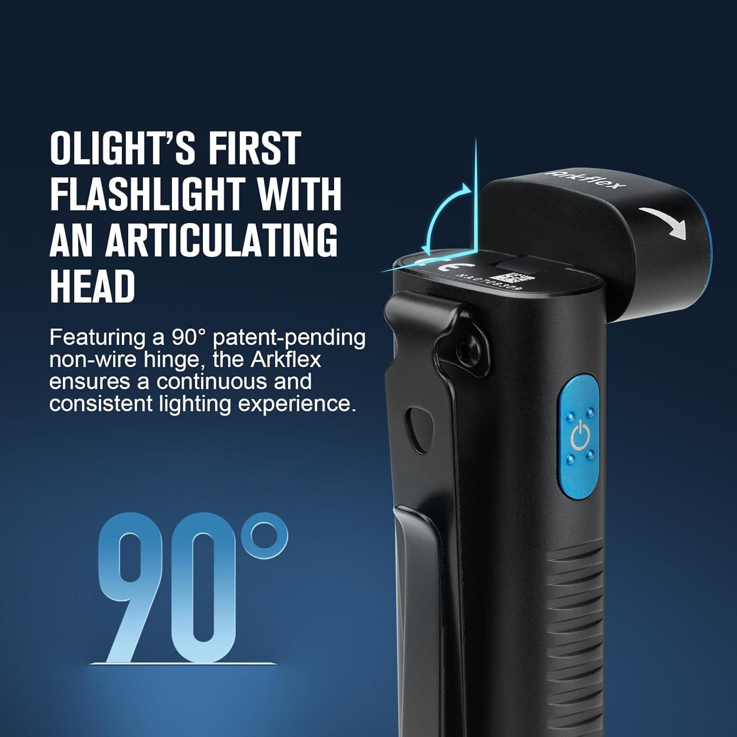 OLIGHT Arkflex Adjustable 1000 Lumens Rechargeable Handheld Flashlight