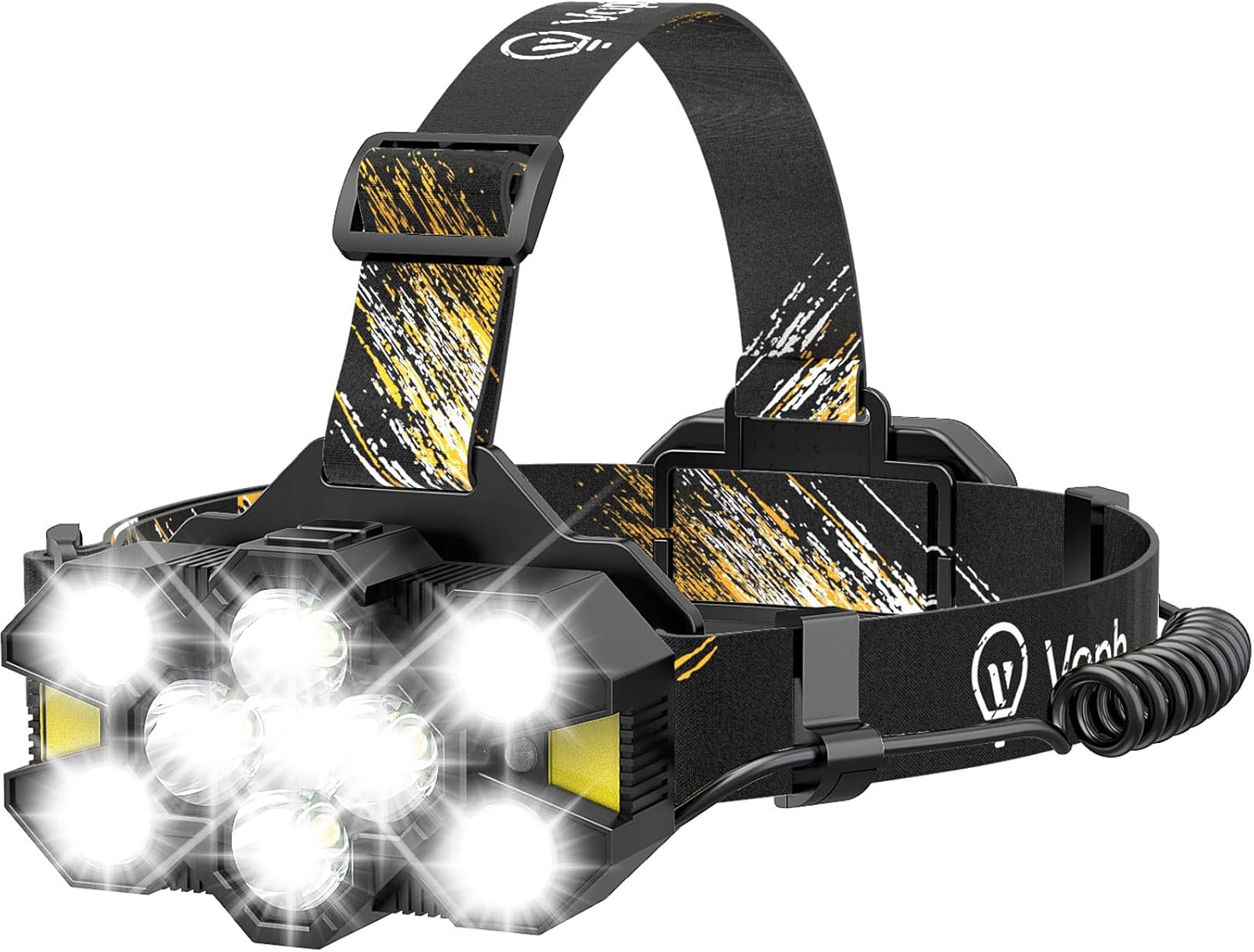 Voph Rechargeable Headlamp 25000 Lumens 12 Modes Motion Sensor