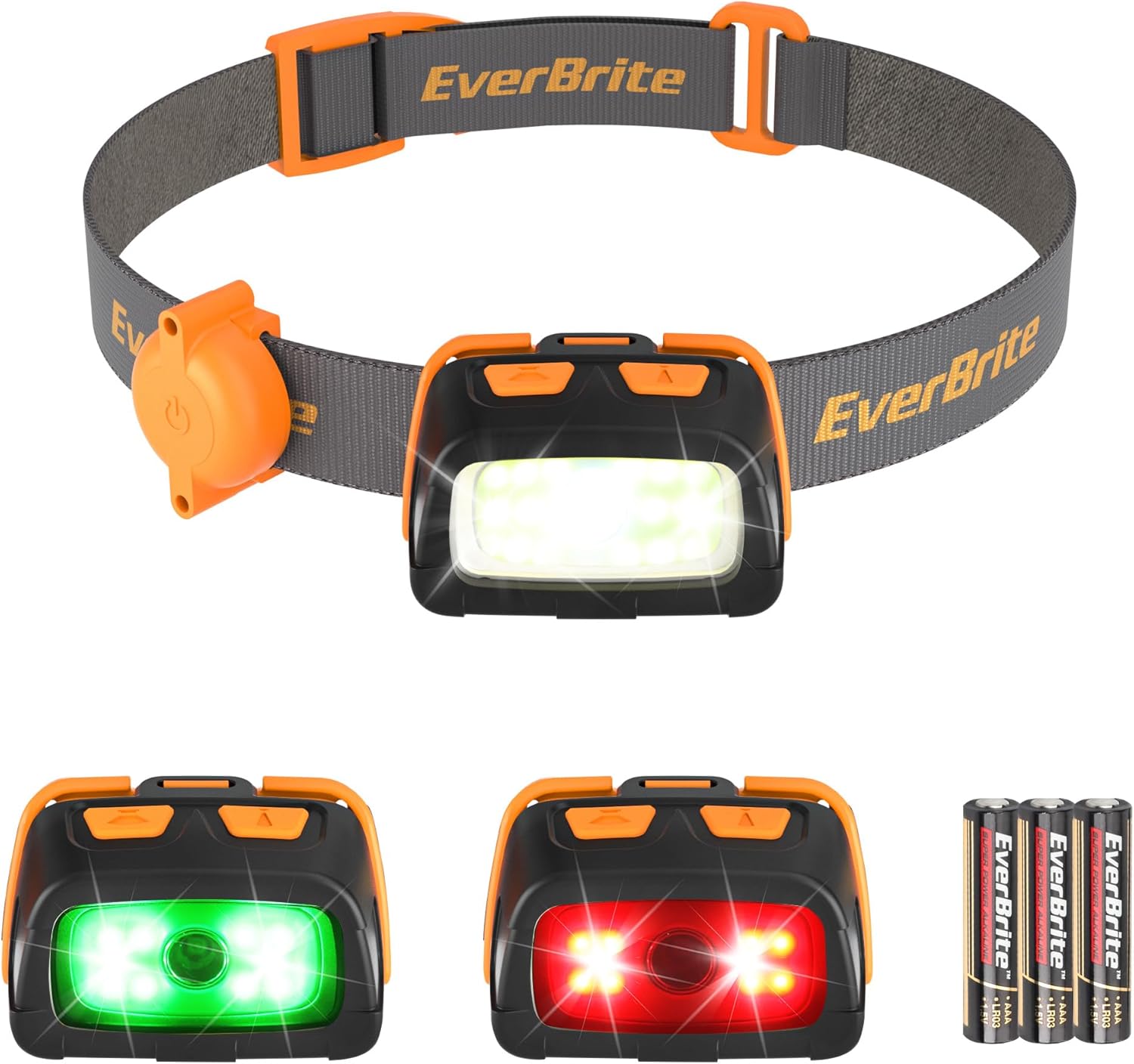 EverBrite 300-Lumen Headlamp with Dual Switch Lights
