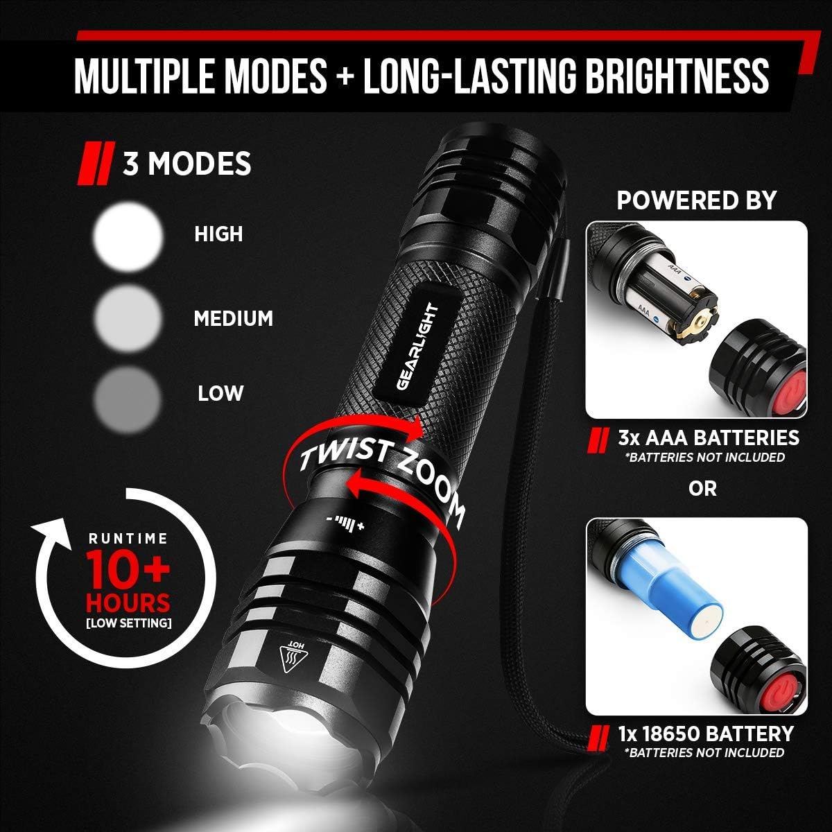 GearLight S1050 LED Flashlight