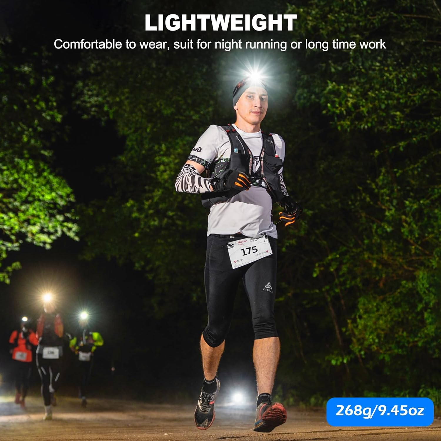 SKNSL Rechargeable Headlamp 2Pack with 3 Modes and 90 Adjustability