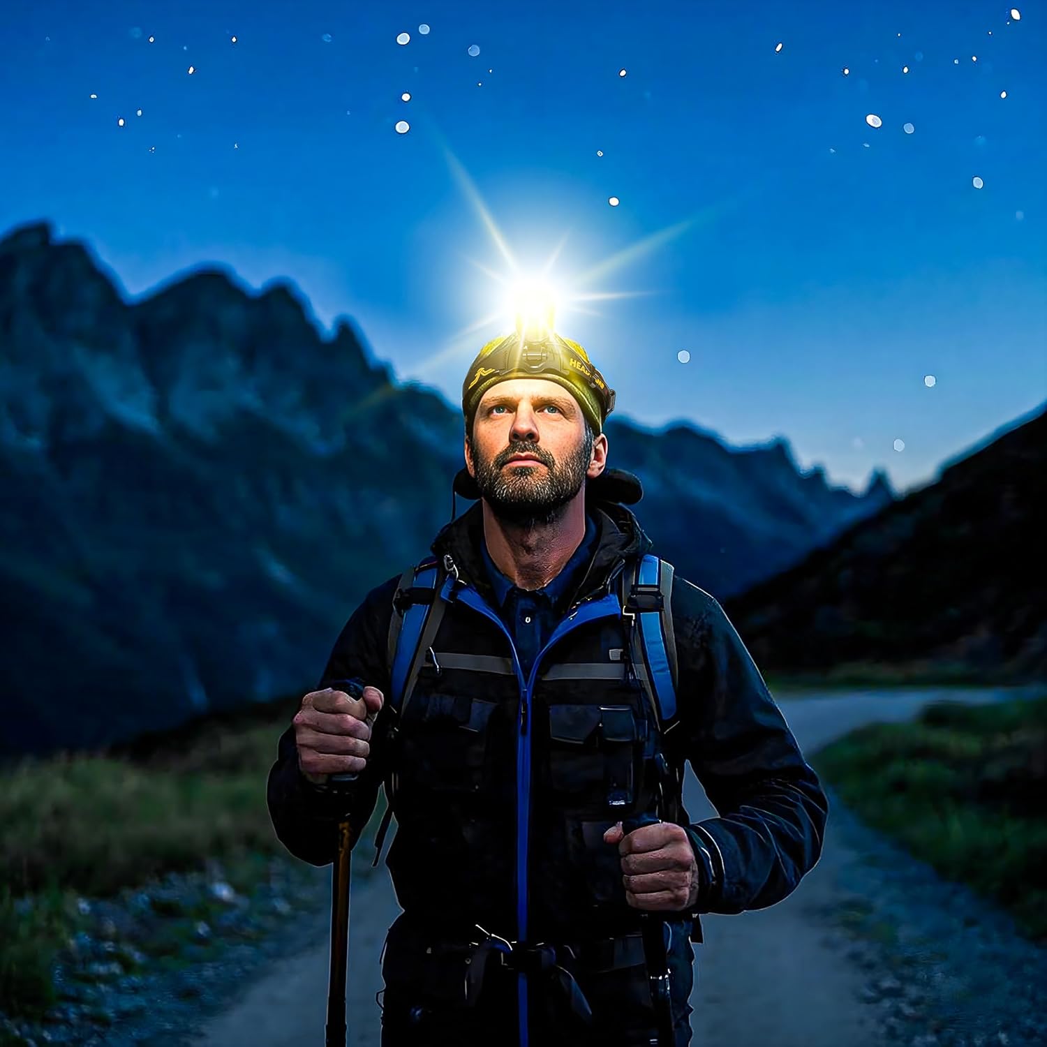 150000 LM Bright Headlamp Rechargeable