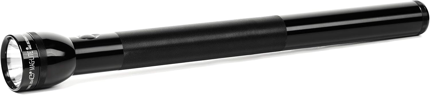 Maglite Heavy-Duty Incandescent 6-Cell D Flashlight Black - S6D016
