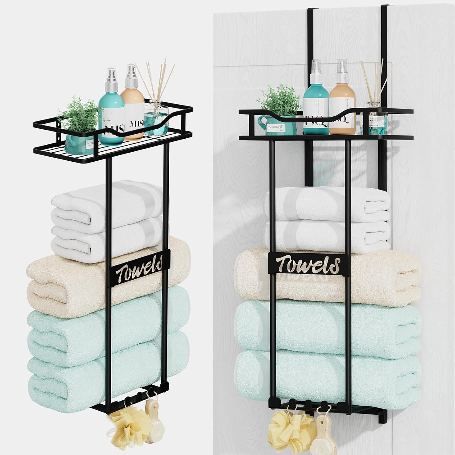 HapiRm Over the Door Towel Rack