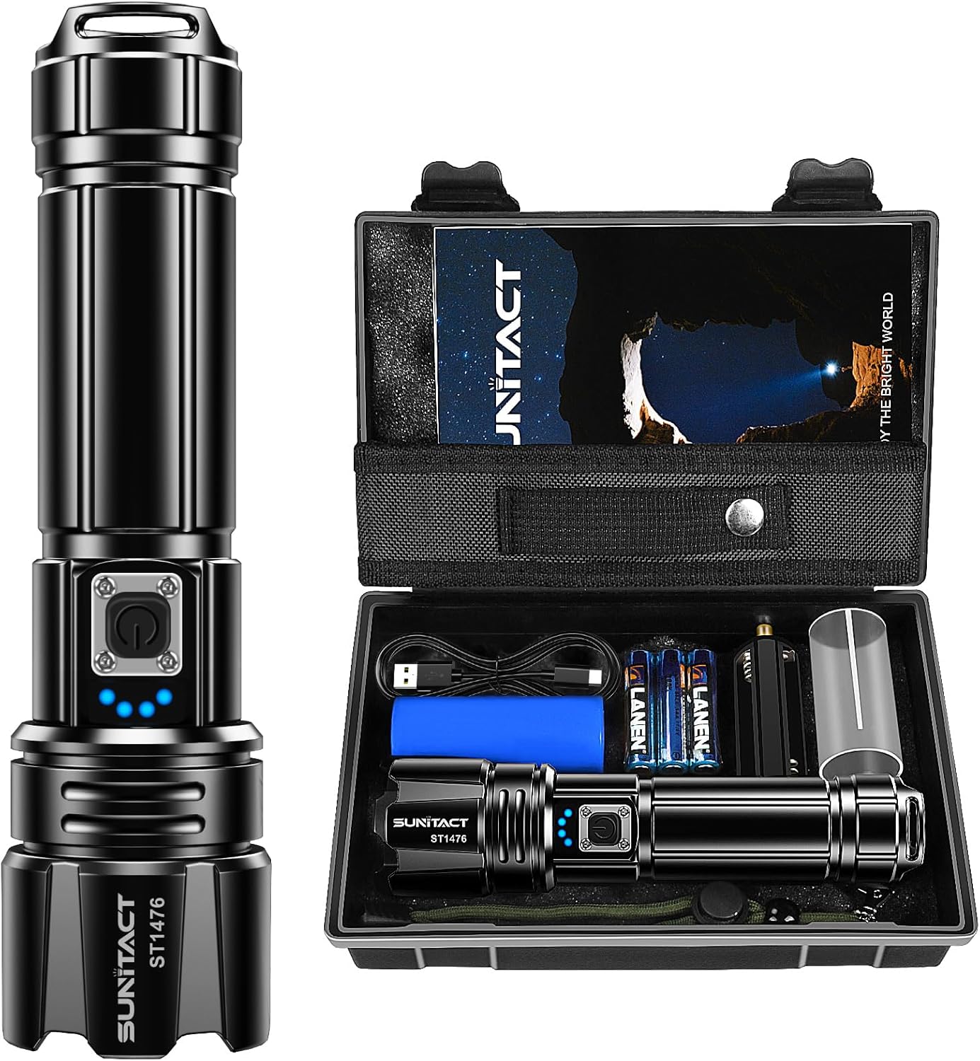 High-Luminosity Rechargeable Flashlight