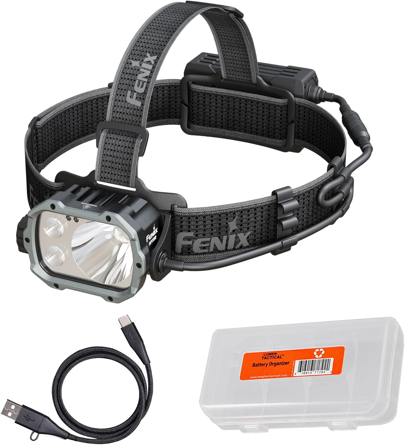LuxeS 4000 Lumens Headlamp 492 Yards Brightness with Spotlight Floodlight Red Light Modes