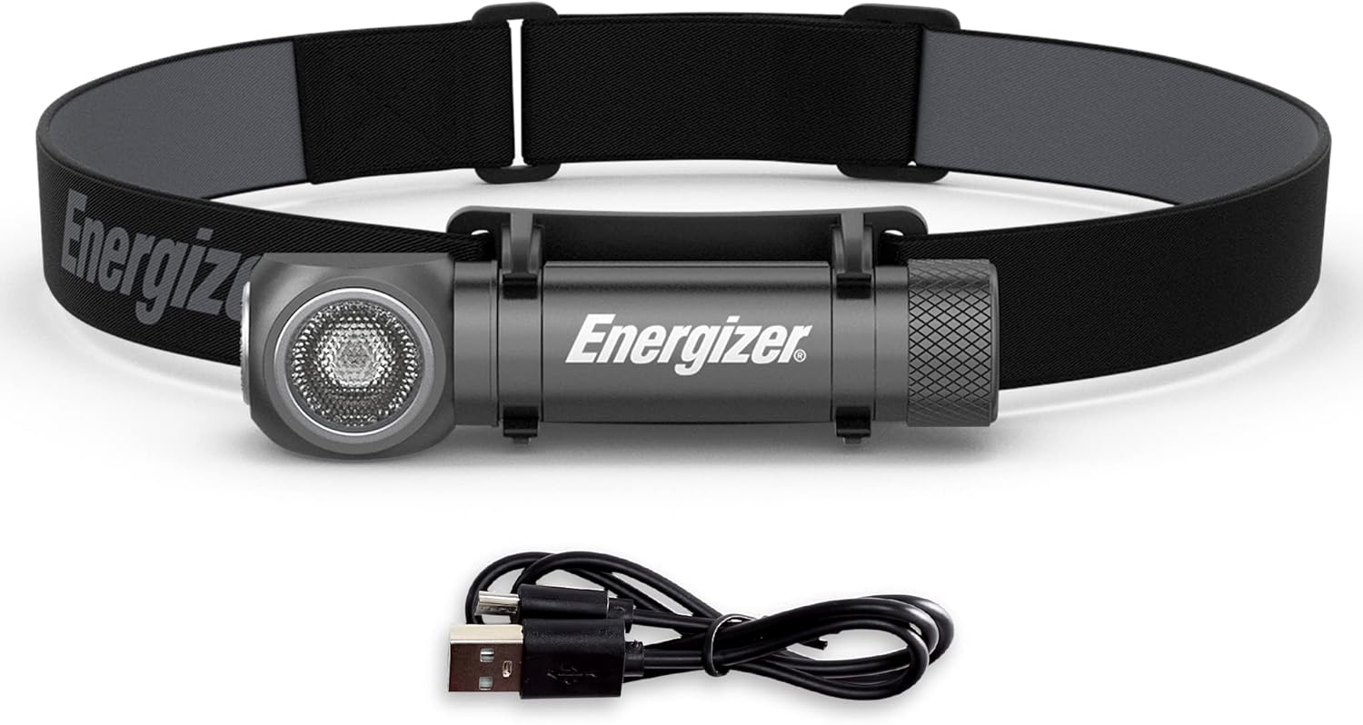 Energizer Rechargeable LED Headlamp X1000 - Ultra-Bright Water-Resistant Turbo Mode Emergency Use