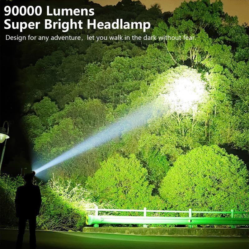 90Adjustable 90000 Lumen LED Headlamp
