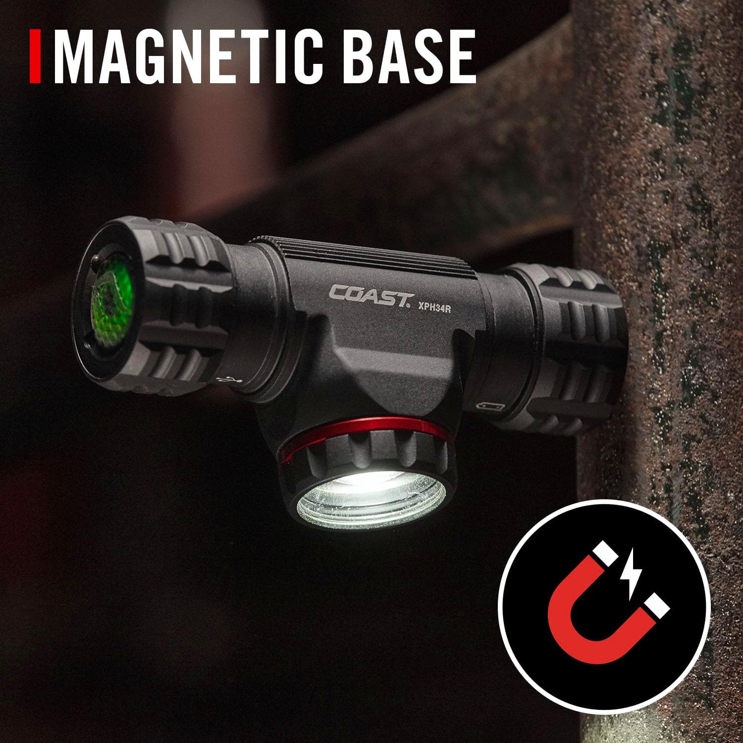 Coast XPH34R Headlamp Pure Beam Rechargeable Magnetic