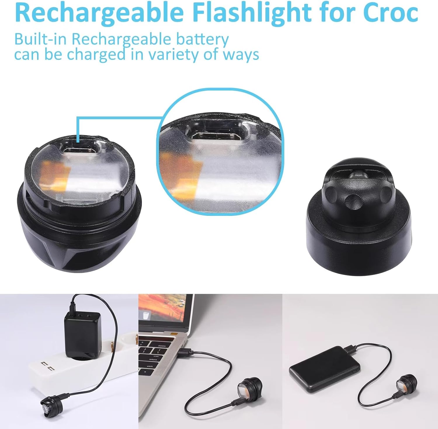RAHAN 2-Piece Rechargeable Clip-On Shoe Lights