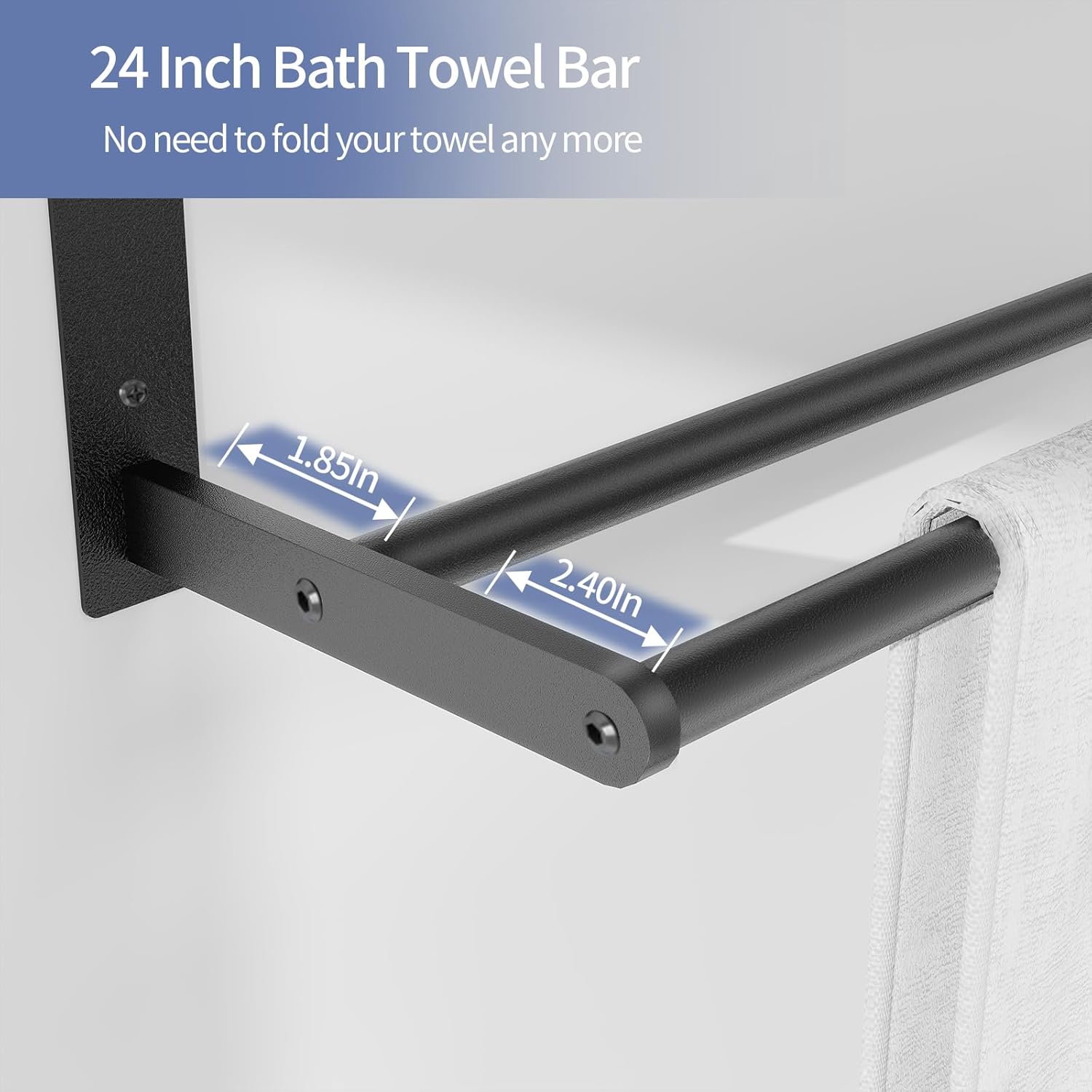 The Bethom 24 Wall-Mounted Towel Rack with 3 Tier Storage