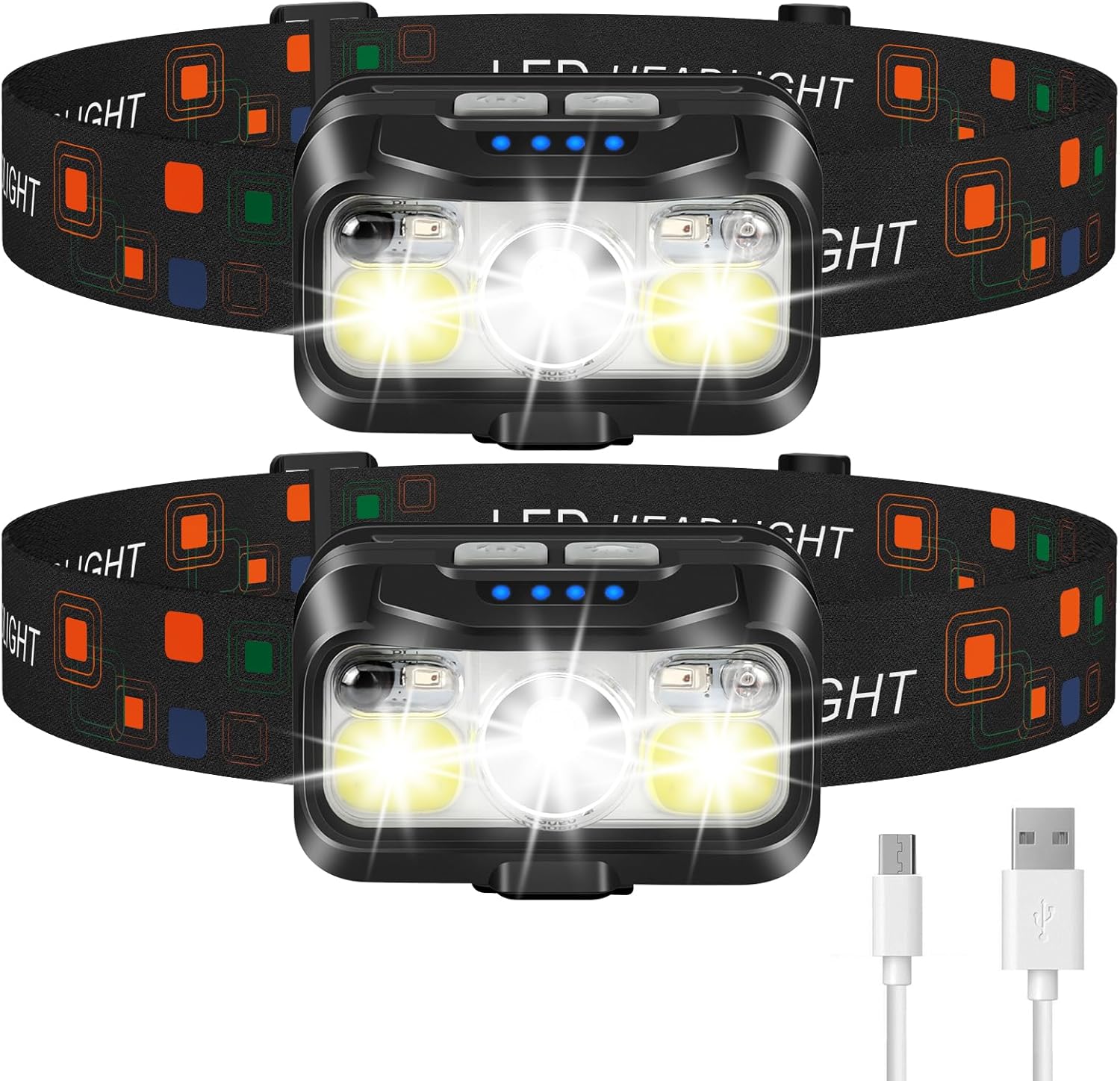 High-Brightness Motion-Activated Rechargeable Headlamp