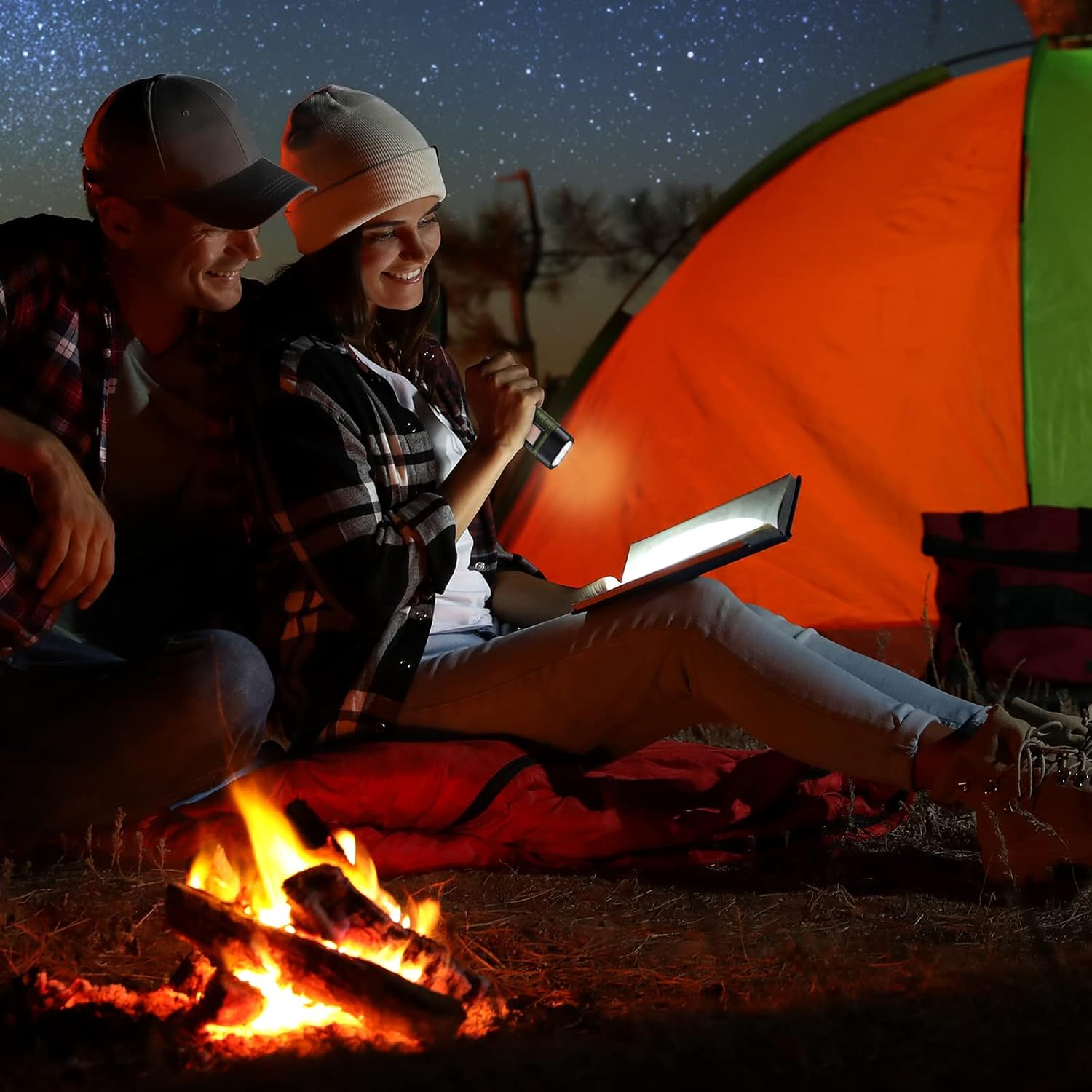 Oudain 4-in-1 Solar Lightweight LED Rechargeable Hand Crank Lantern