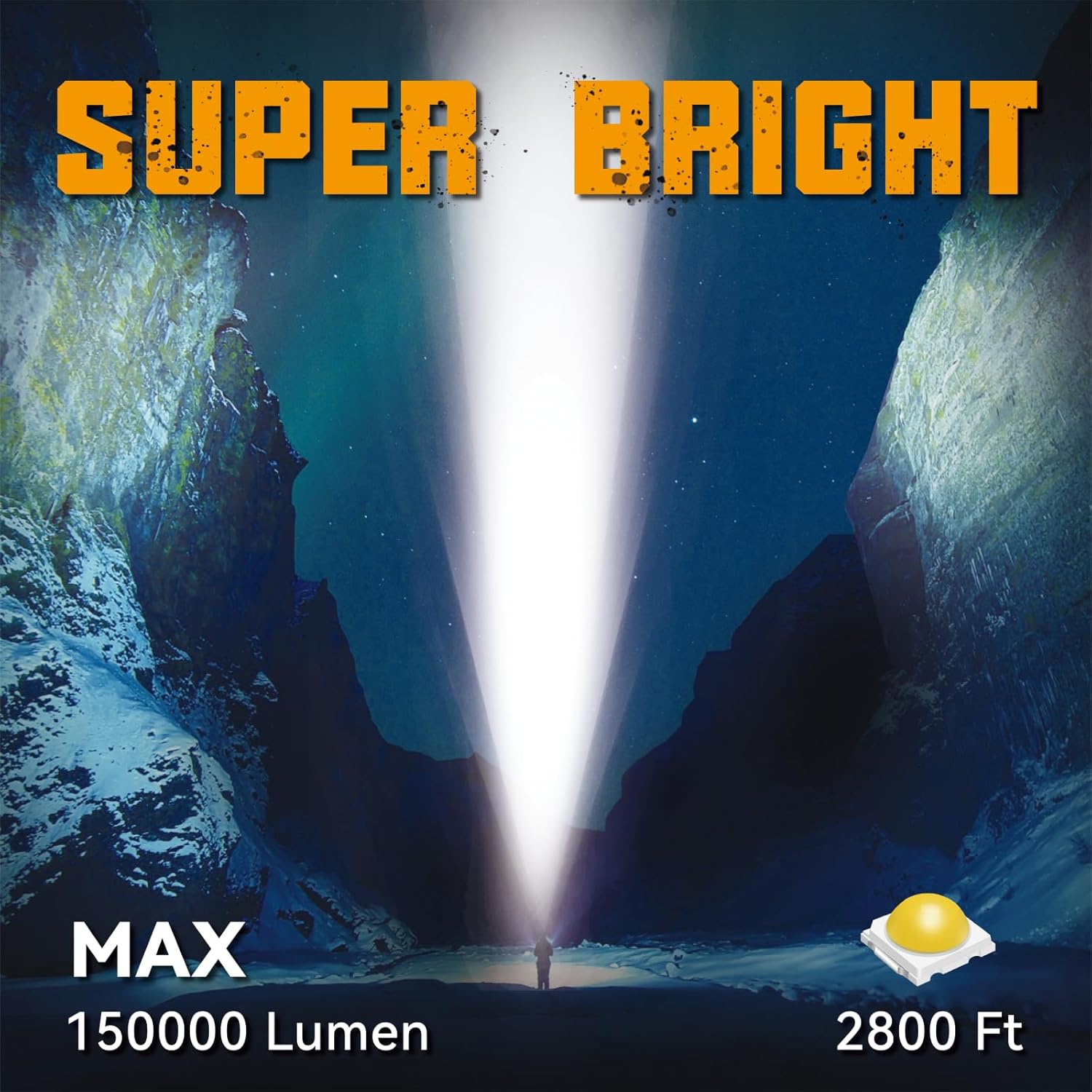 Durapower Rechargeable Spotlight 150000 Lumens