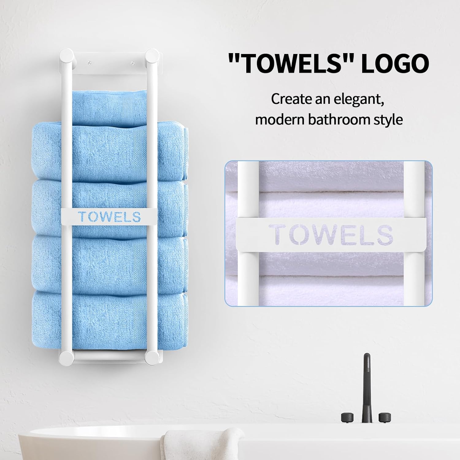 STWWO Small Bathroom Towel Storage System