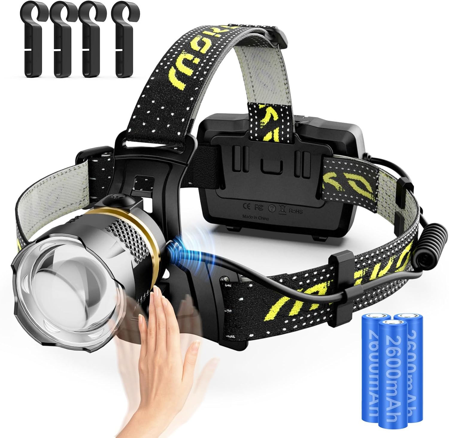 MoKo 90000LM Headlamp Ultimate Safety Solution for Camping Hiking More