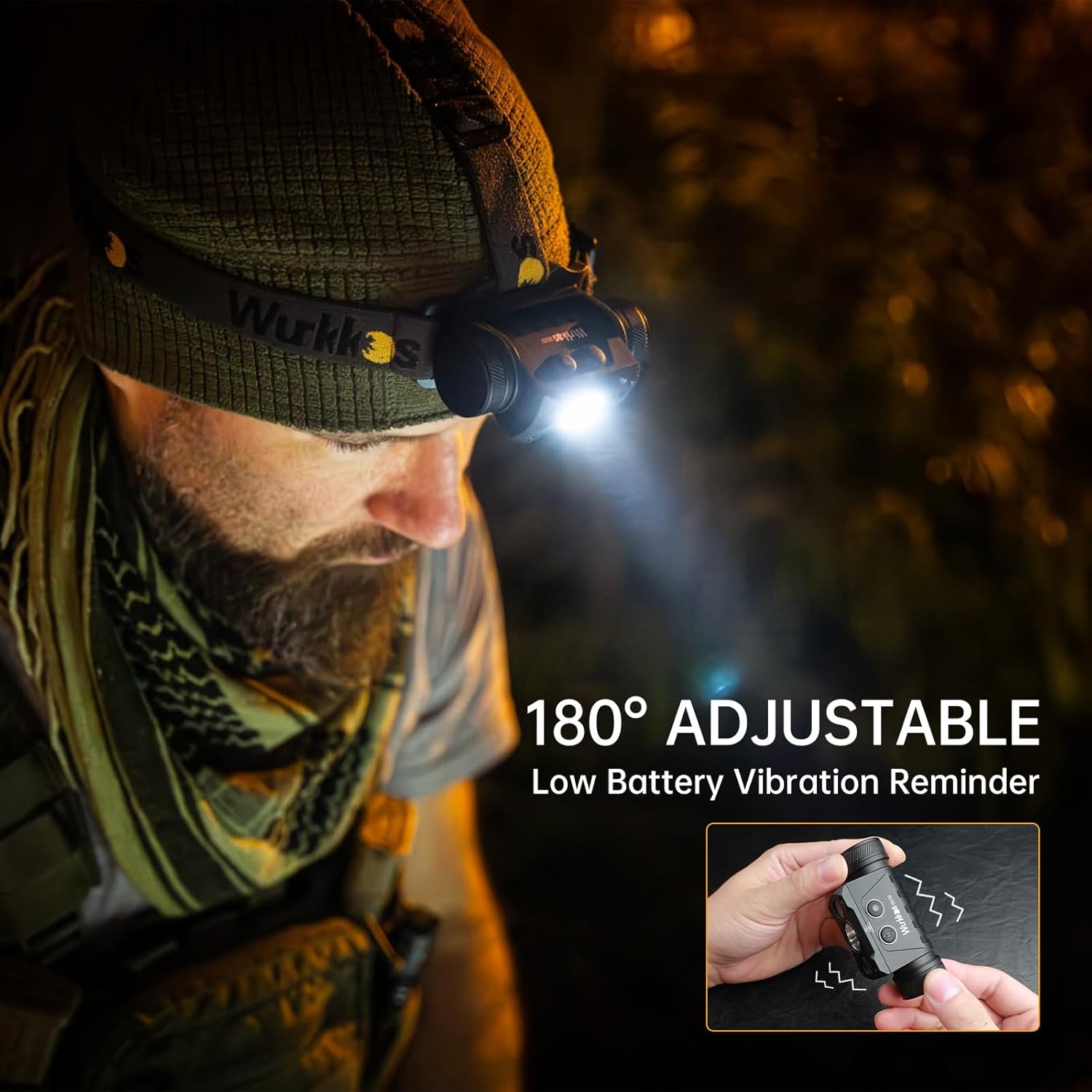 Wurkkos HD50 4000 Lumens Red Light Mode Headlamp