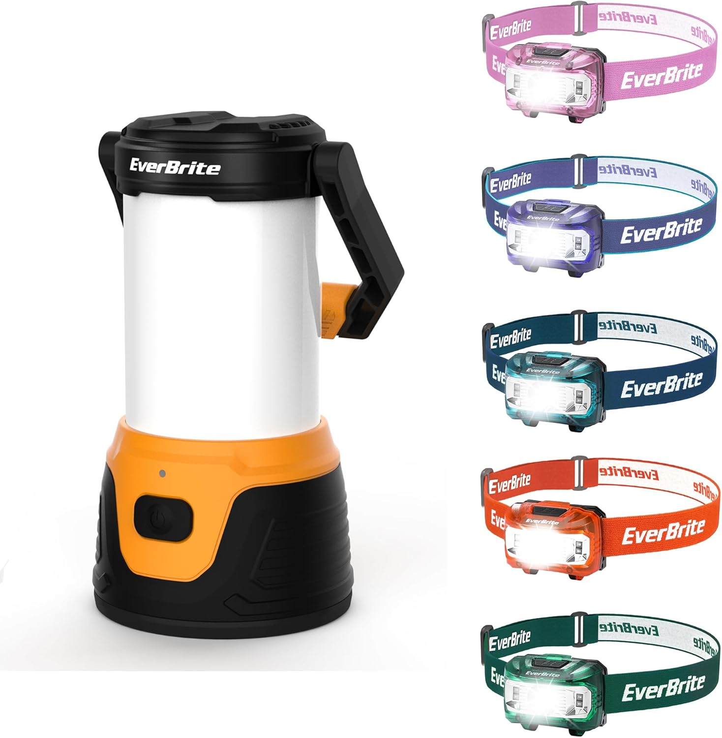 1000 Lumens Rechargeable LED Camping Lantern 5-Piece Headlamp