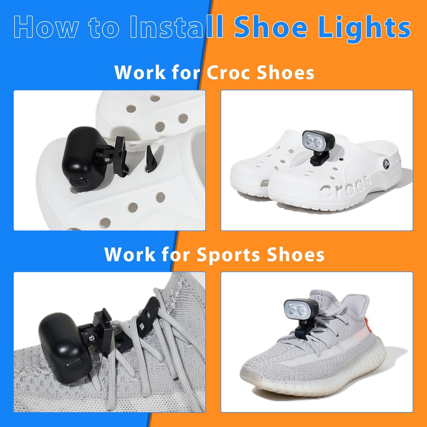 Bright Durable and Stylish Annbest Croc Headlights for Kids and Adults