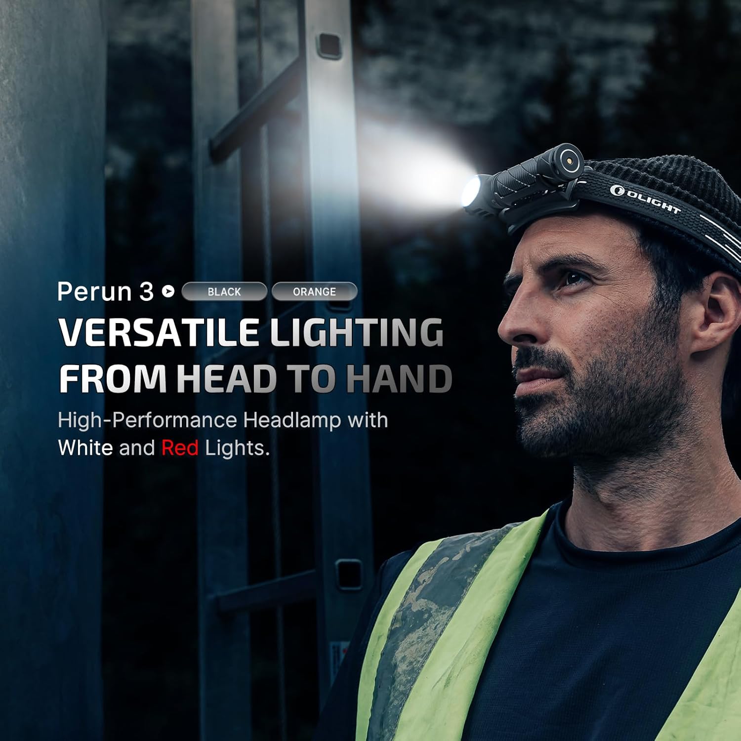 OLIGHT Perun 3 Rechargeable Headlamp 3000 Lumens Bundle