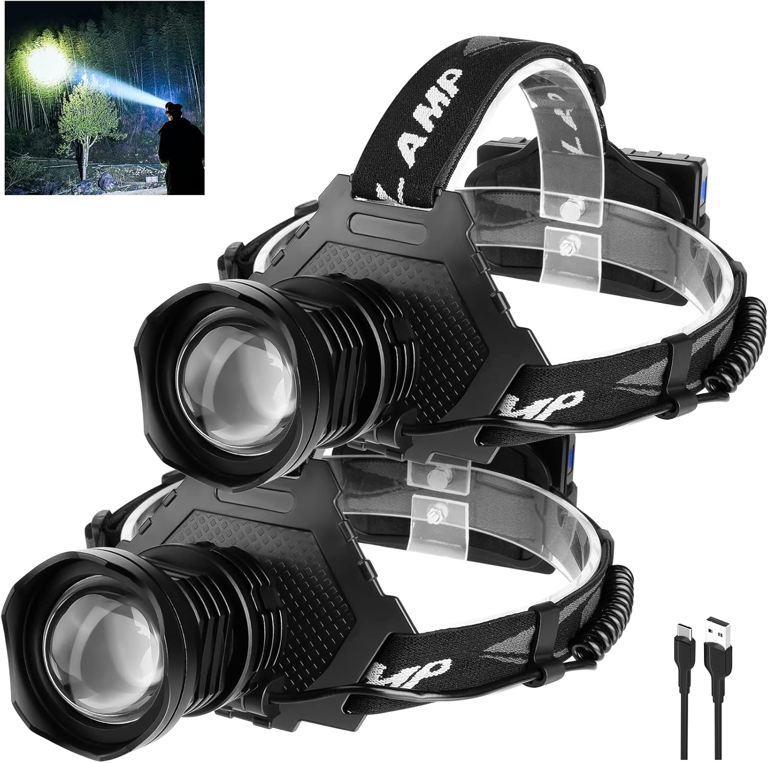 Bailinghai Bright Adjustable Waterproof Headlamp