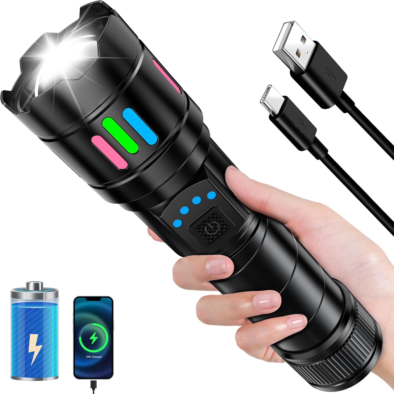 2025 Super Bright 1000000LM Flashlight