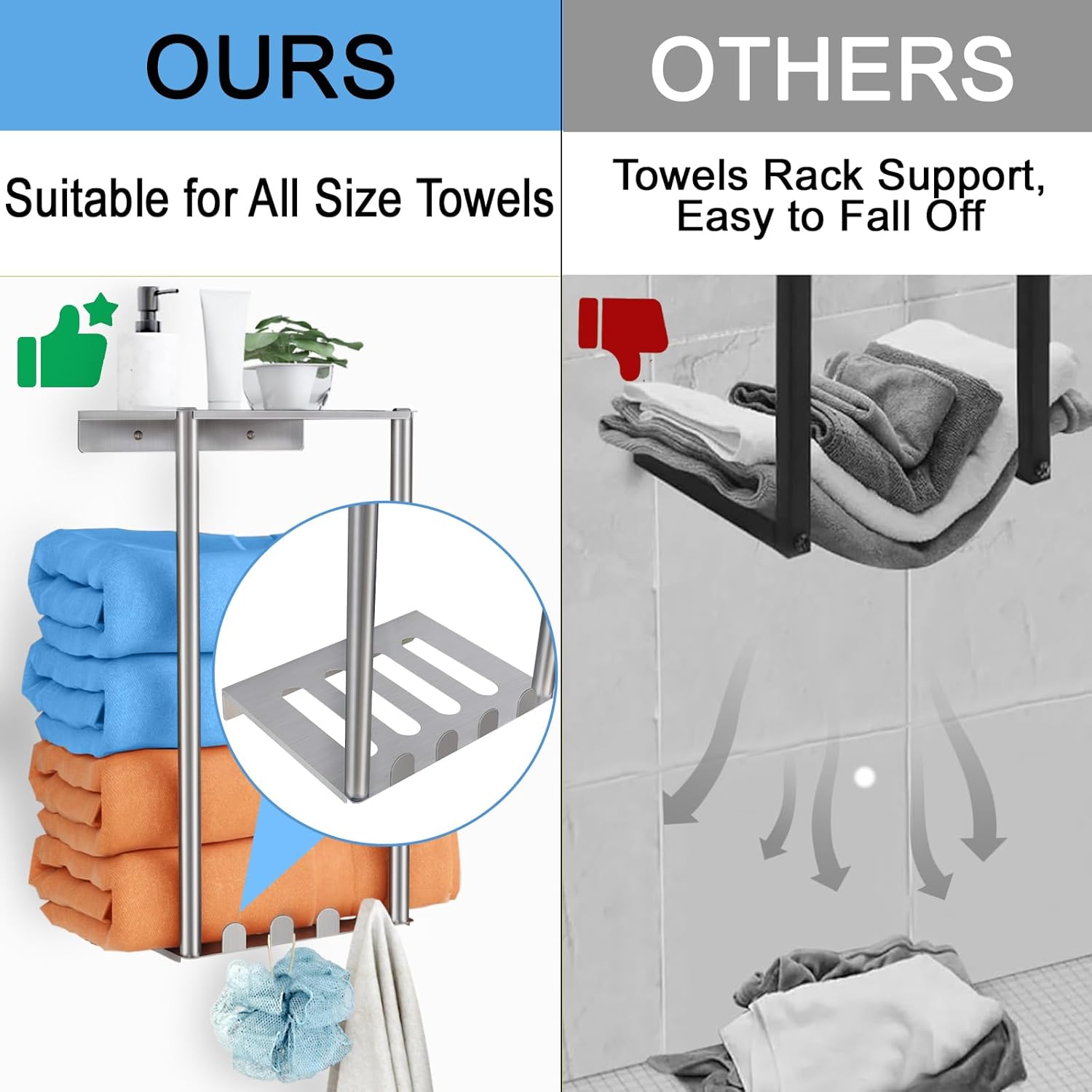 JIAPAIDUO Wall Mounted Towel Rack