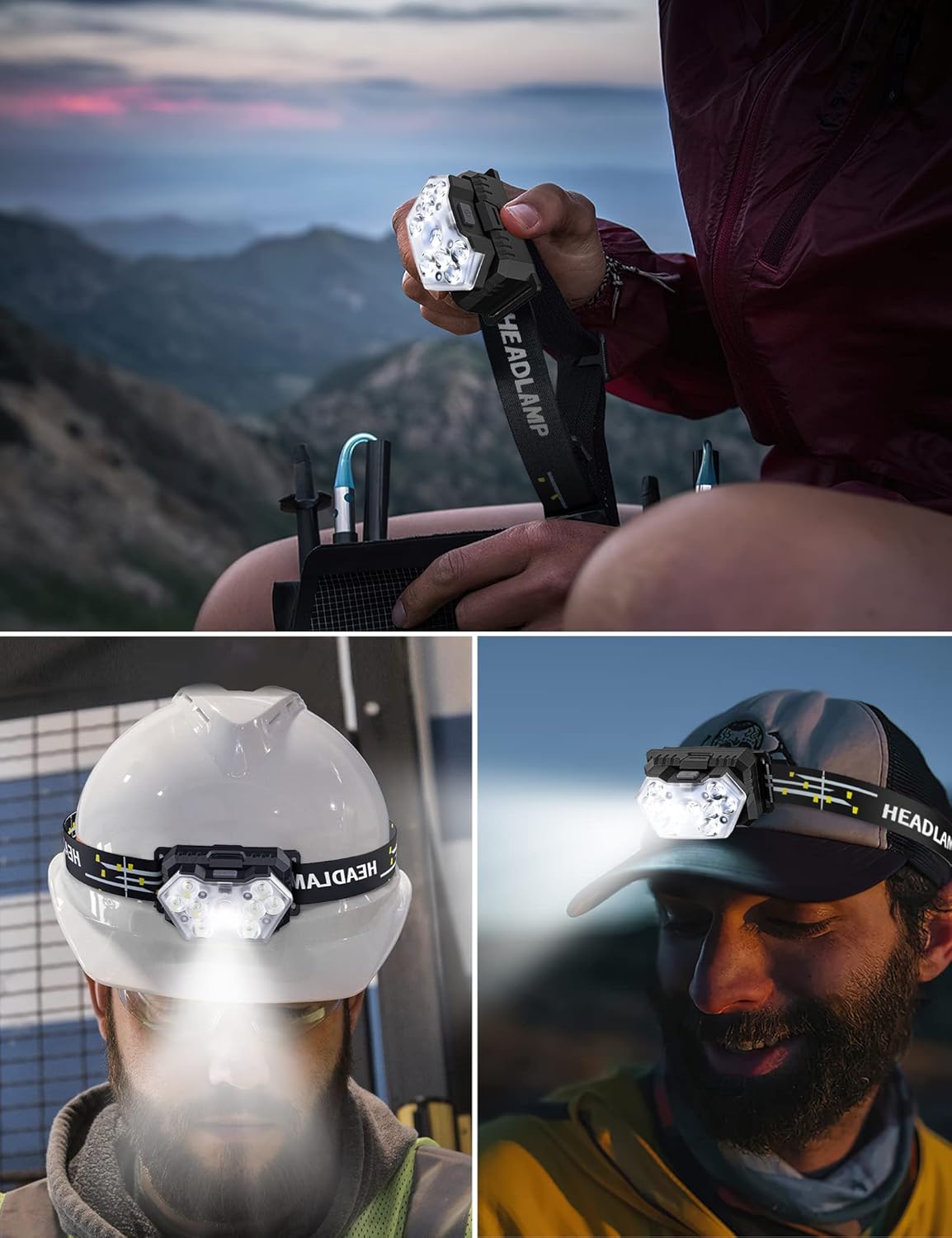 Lsnisni 9 LED Headlamp 2 Pack