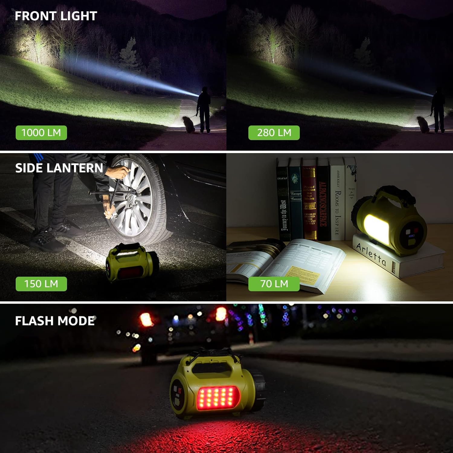 1000LM LED Lantern with Power Bank Camping Essentials