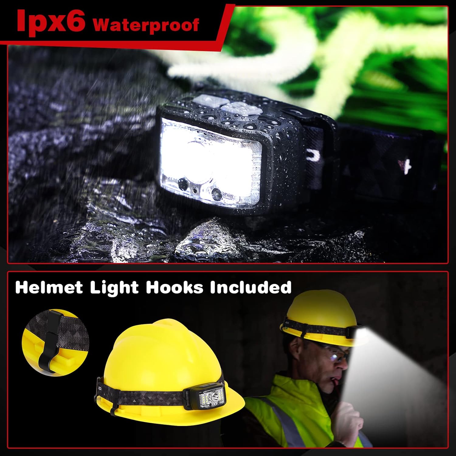 2000 Lumen Rechargeable Headlamp