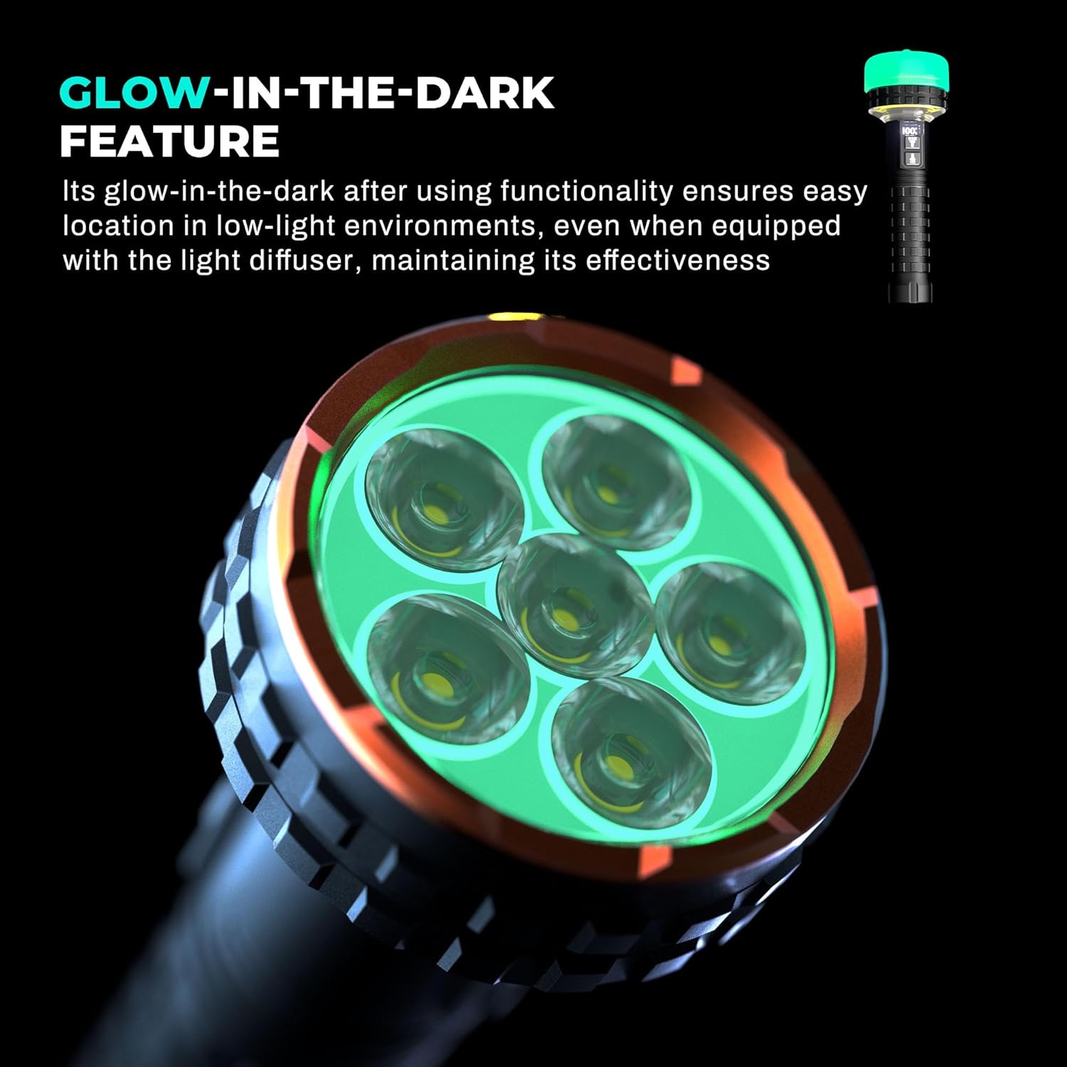 Elesall Discover 5000 Lumen Rechargeable LED Flashlight with Dual Modes