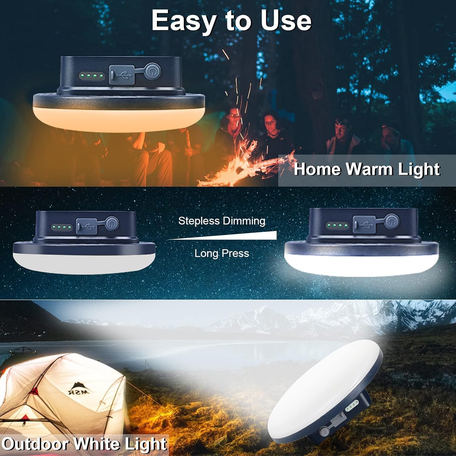 Iodoo 6000K Portable LED Tent Lantern
