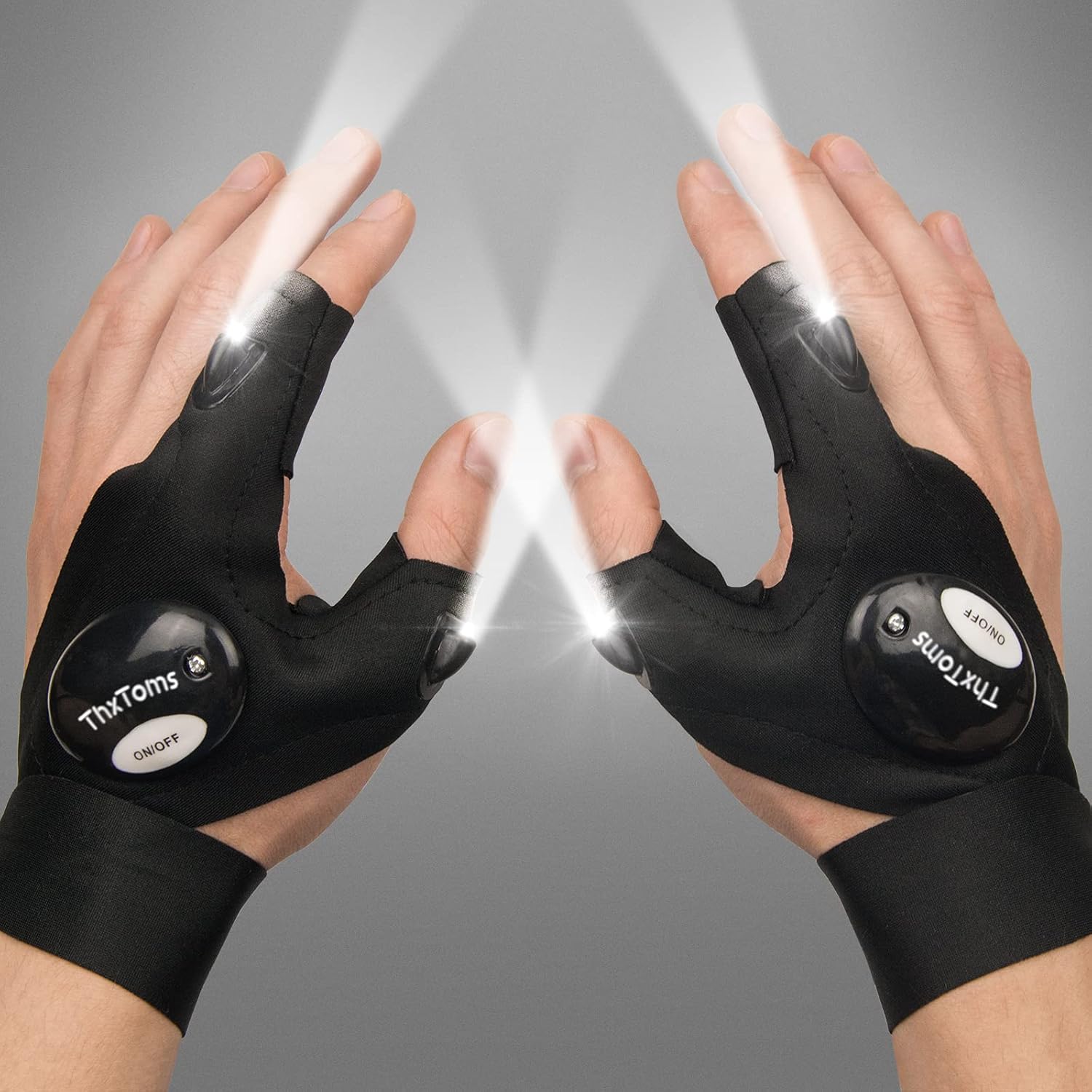 THXTOMS LED Flashlight Gloves for Men