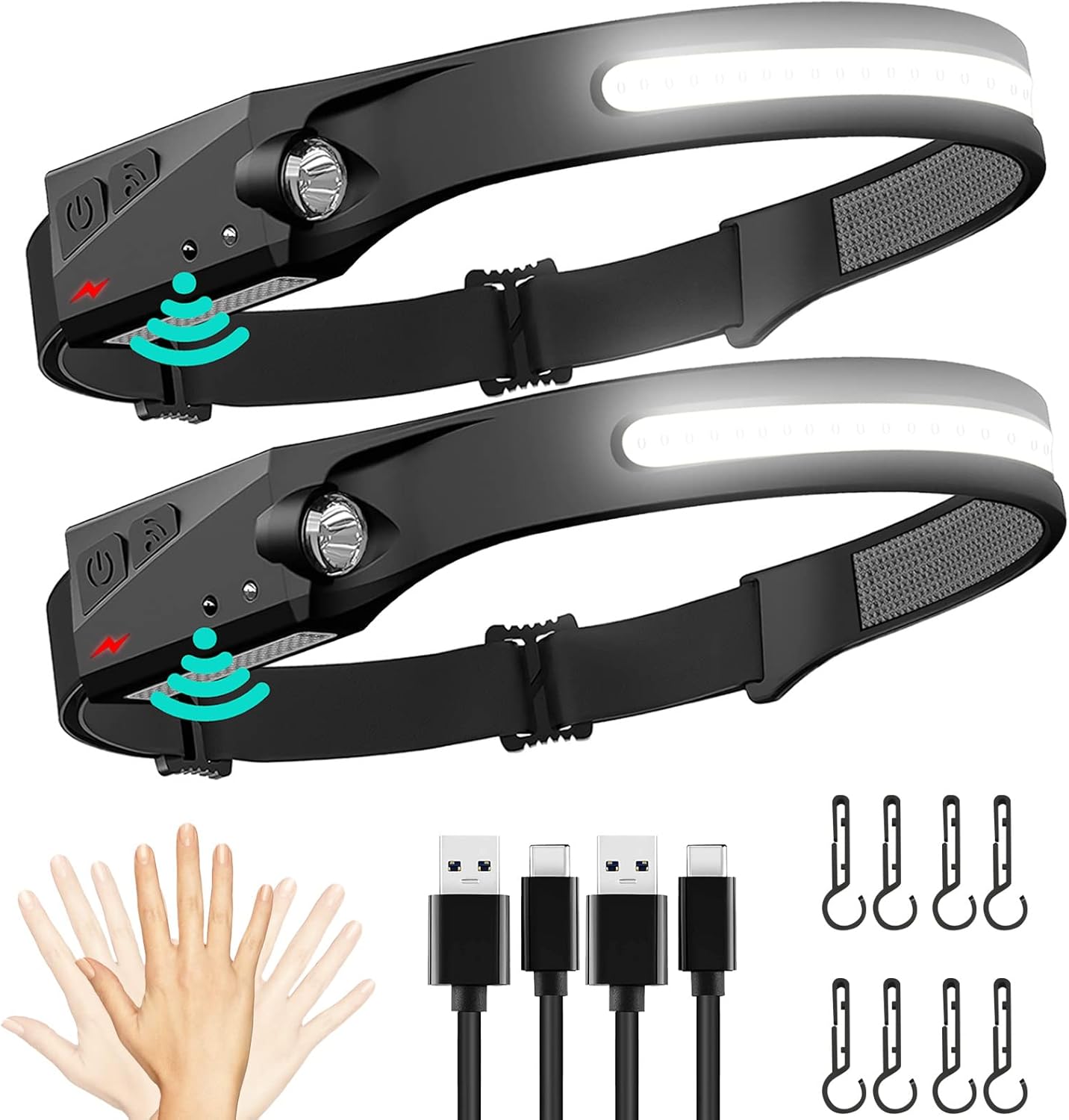 High-Brightness 230 LED Headlamp Set