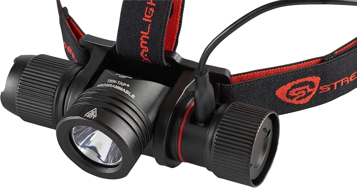 Streamlight ProTac 20 2000-lumen Handlebar Headlamp with Rechargeable Battery SoftGrip Black