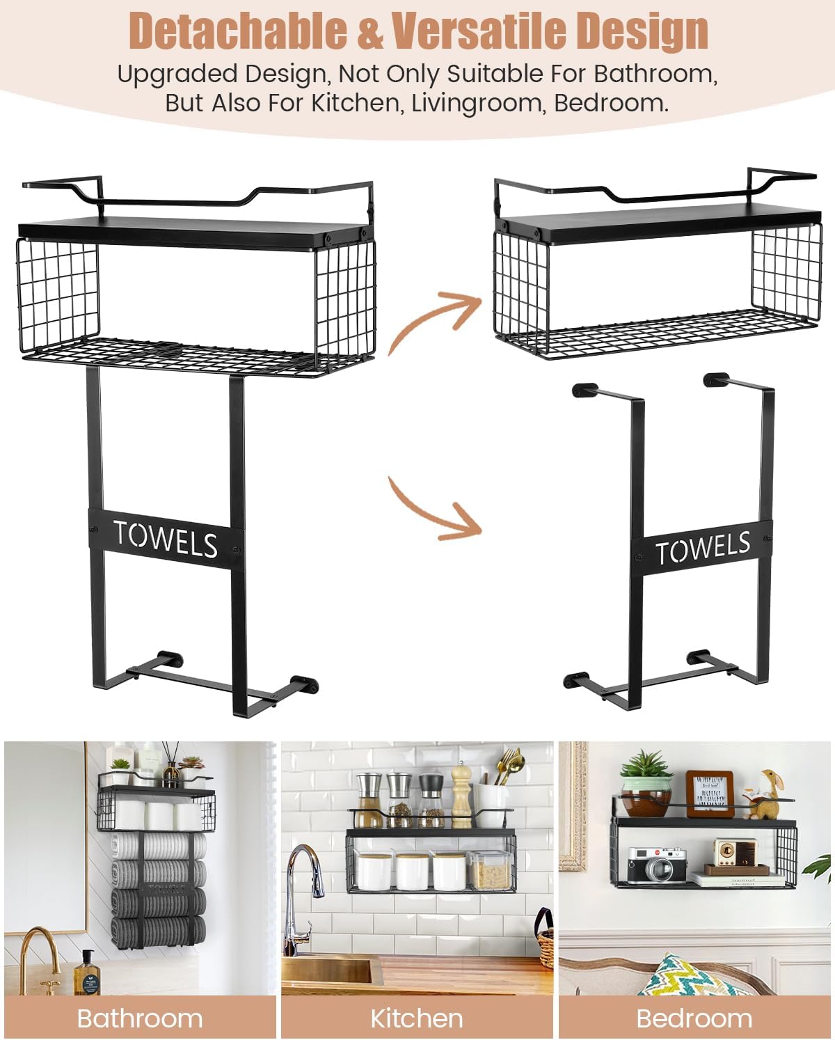 Sturdy Wall-Mounted Towel Rack