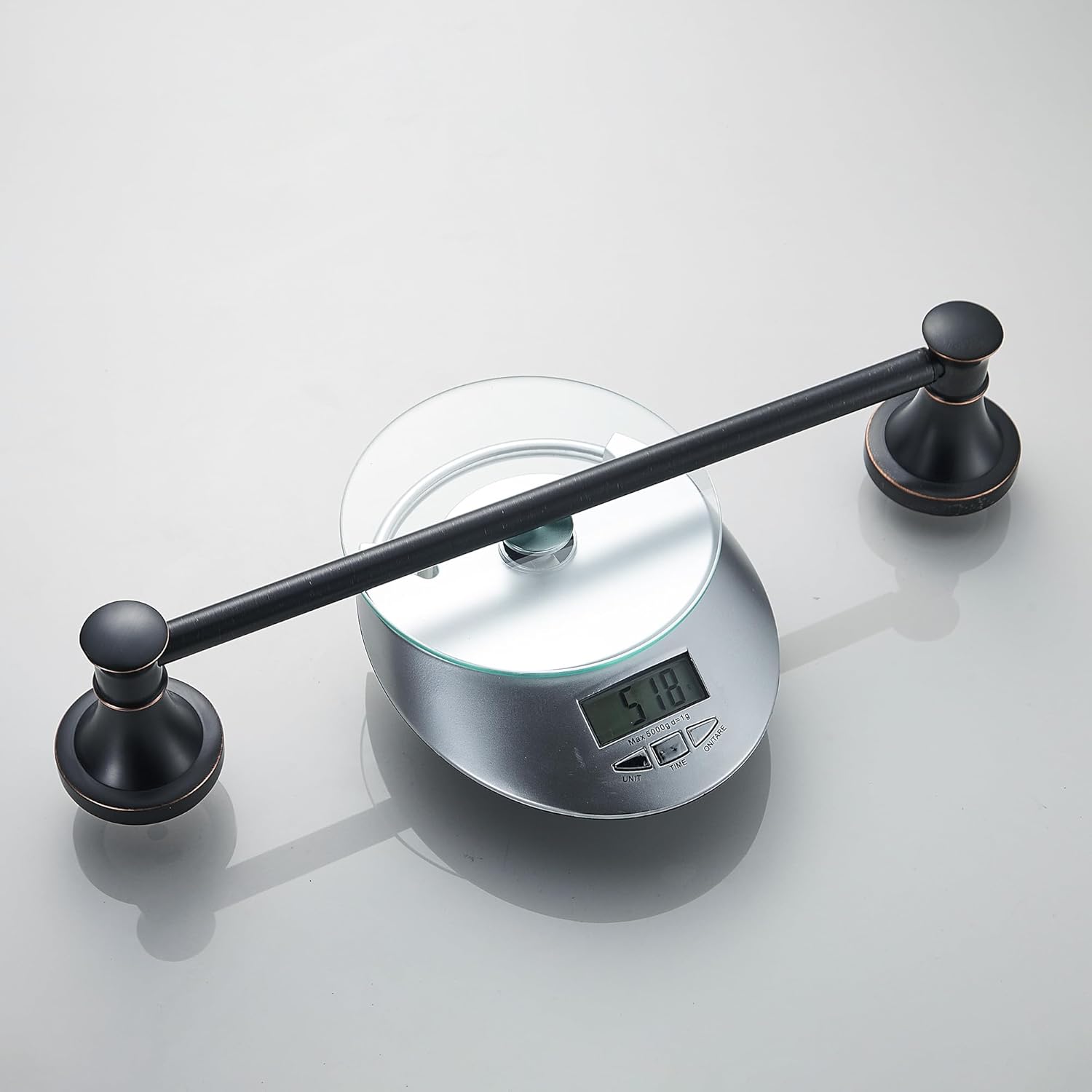 Adjustable Black Bathroom Towel Bar