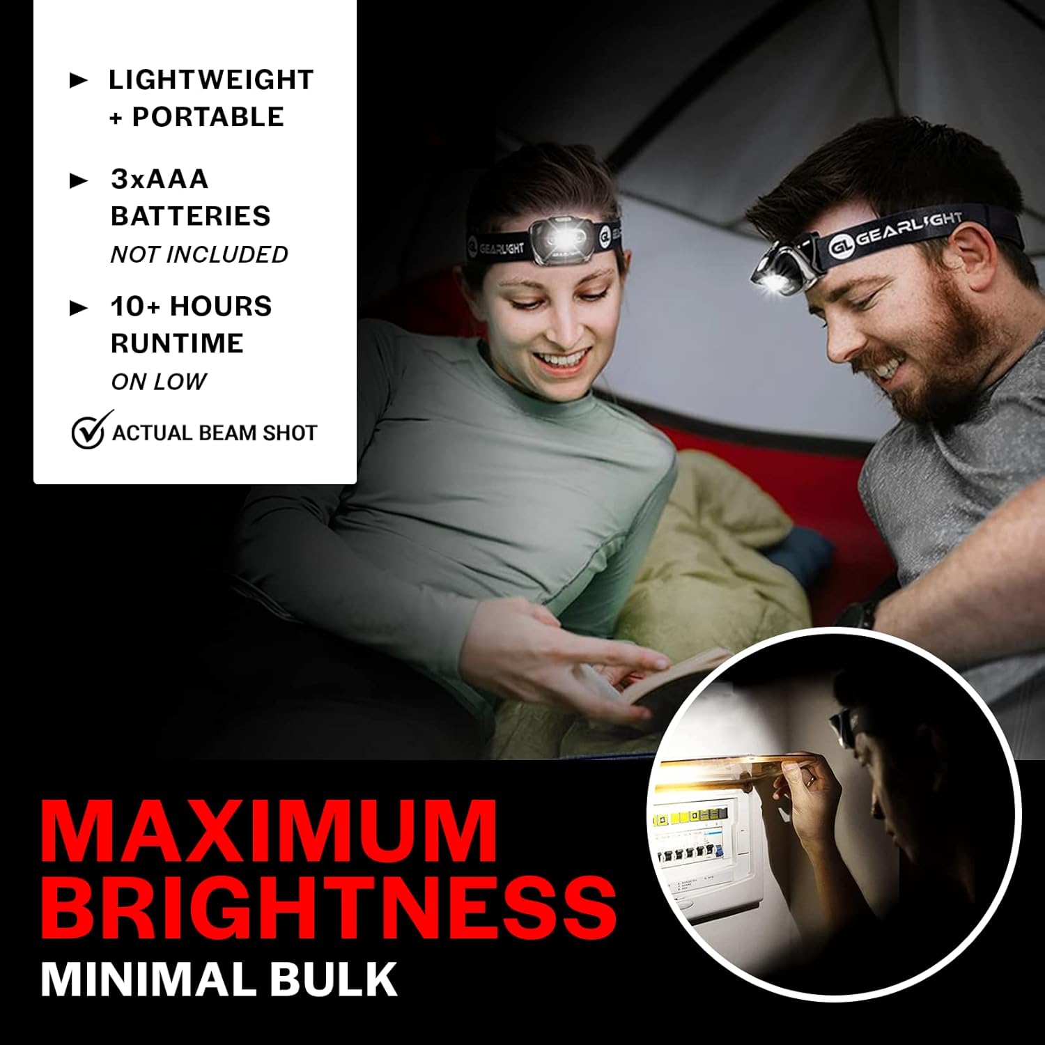 GearLight 2-Pack LED Headlamp