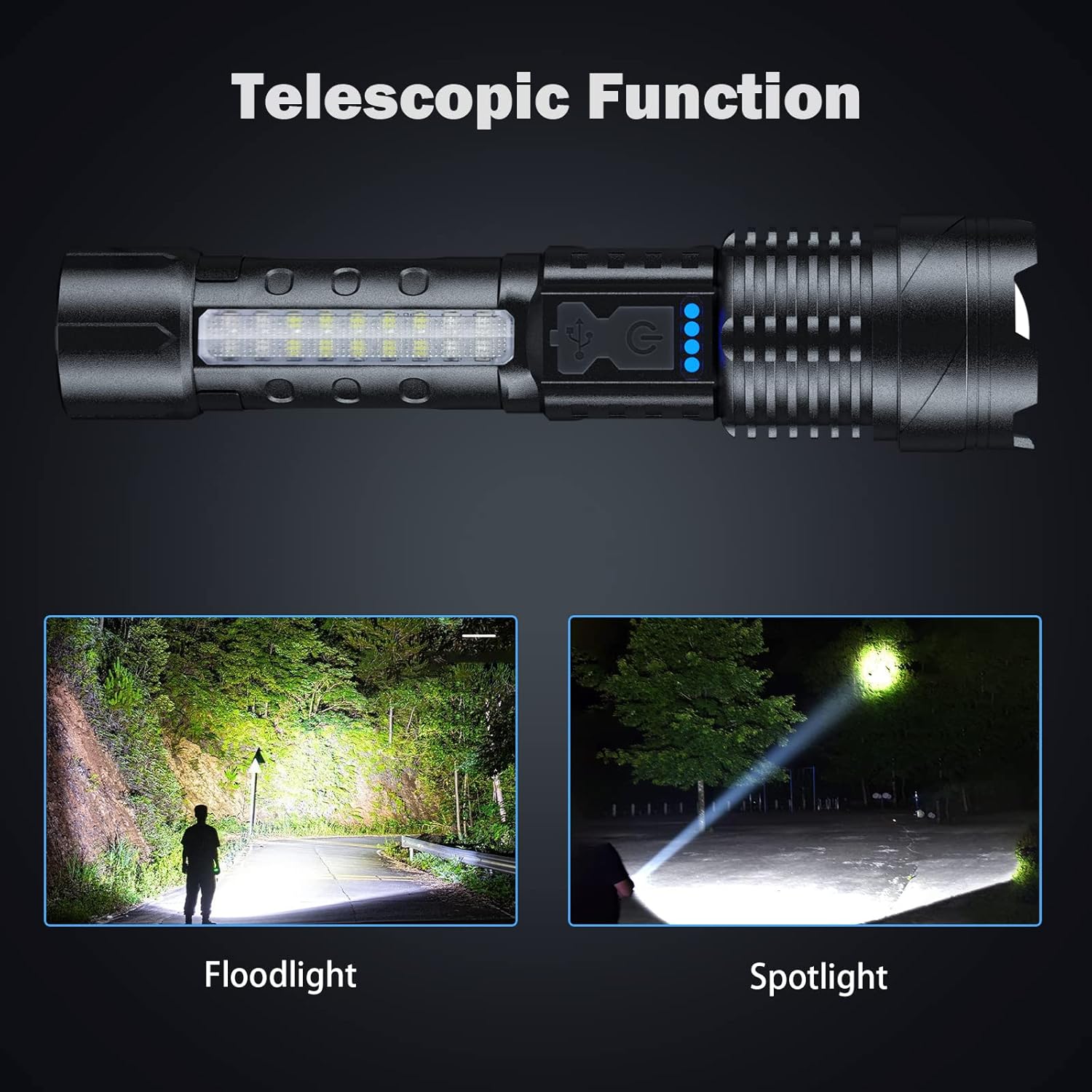 Cinlinso Rechargeable LED Flashlight