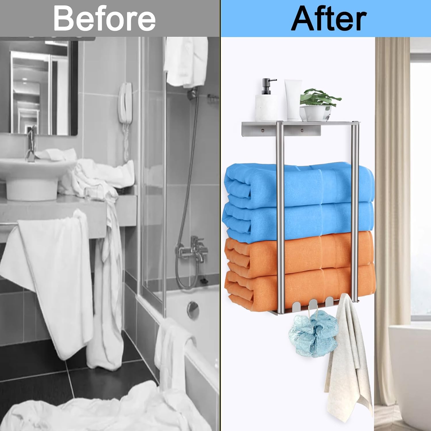 JIAPAIDUO Wall Mounted Towel Rack
