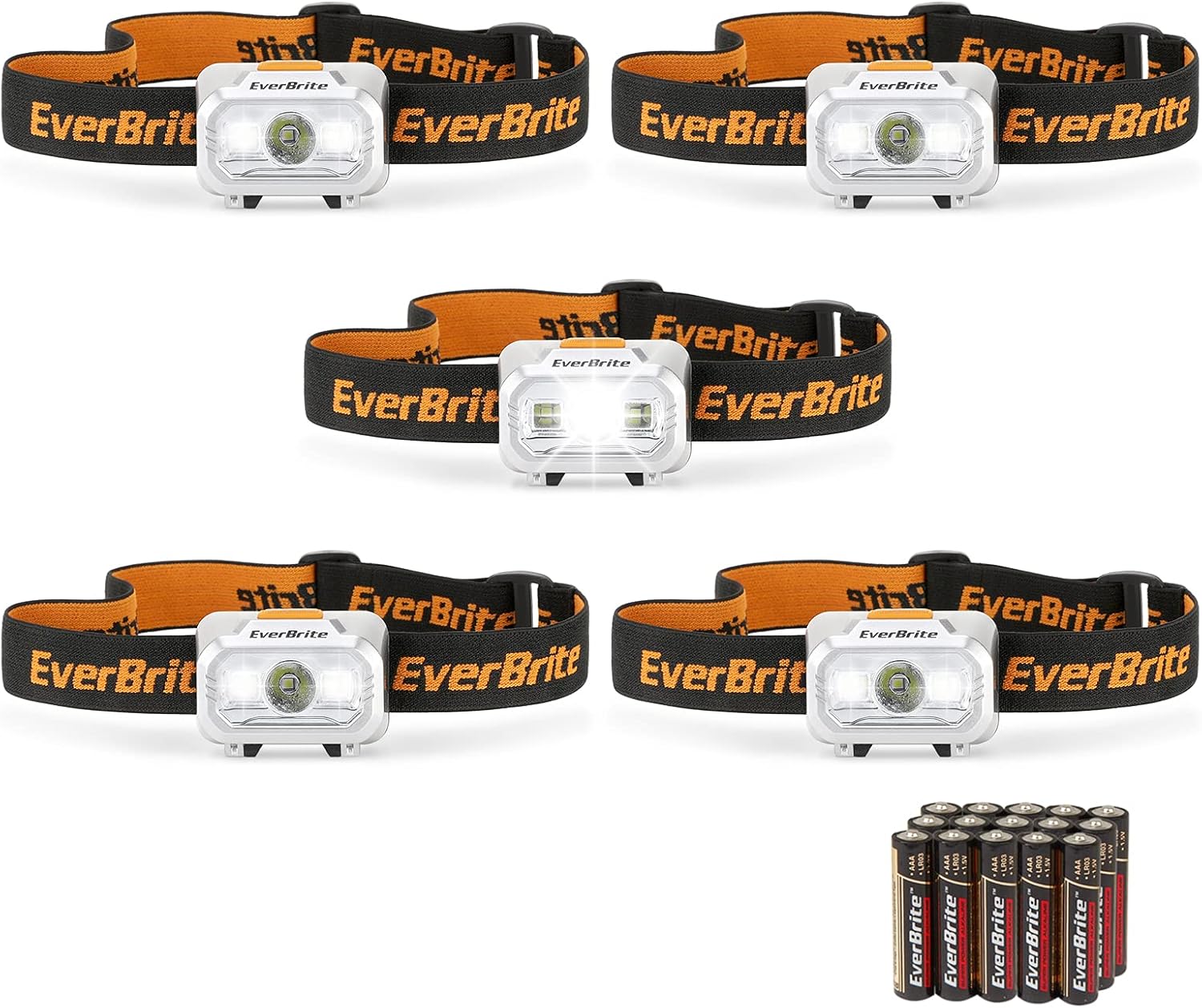 EverBrite LED Headlamp 4 Lighting Modes Water-Resistant for Camping Hiking Running