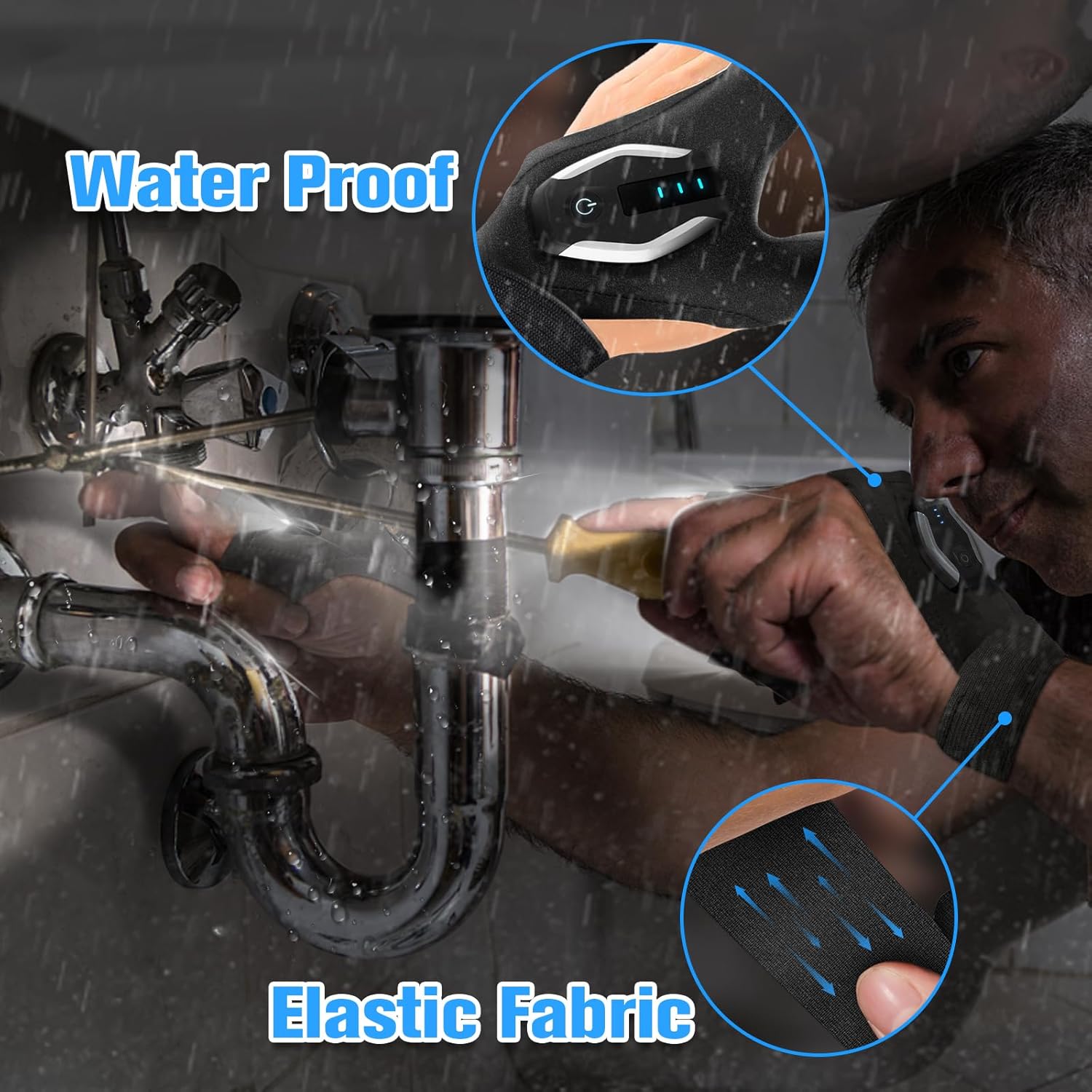 Fathers Day LED Gloves Dad Gift for Men