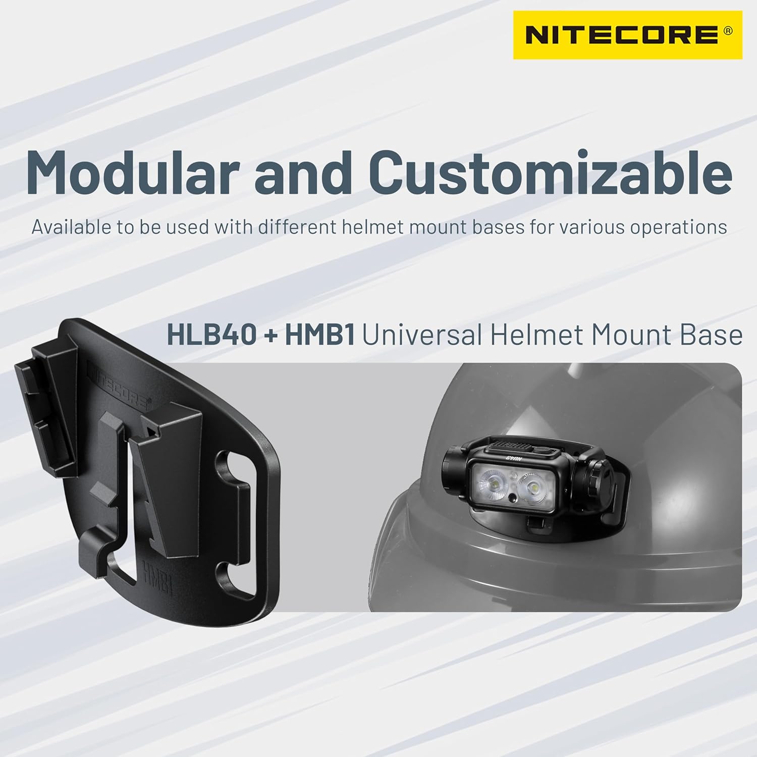 Nitecore HLB40HMB1 Headlamp Bracket Set - Durable Universal Design