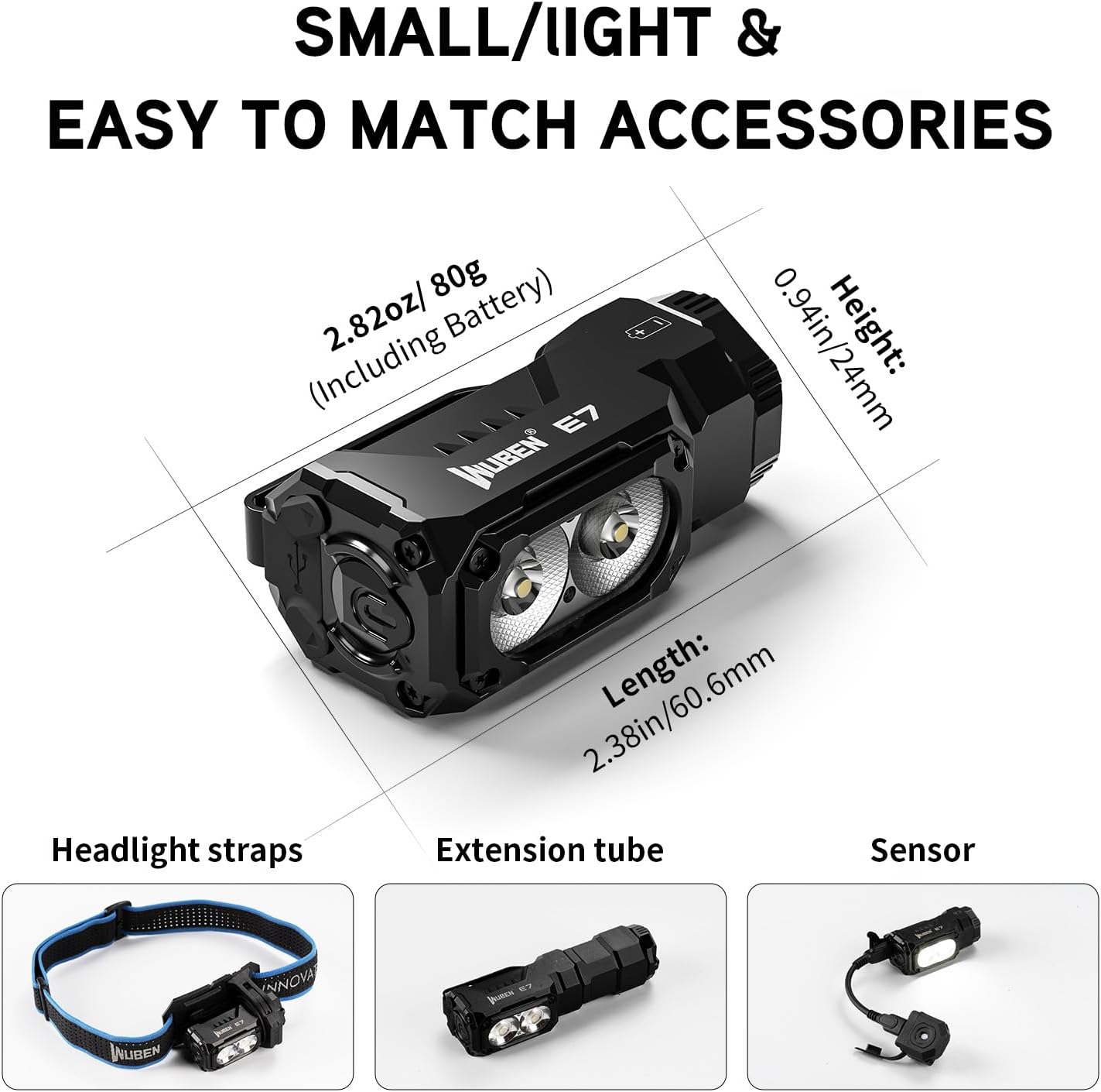The Ultimate Rechargeable Flashlight for EDC 1800 Lumens 6 Modes