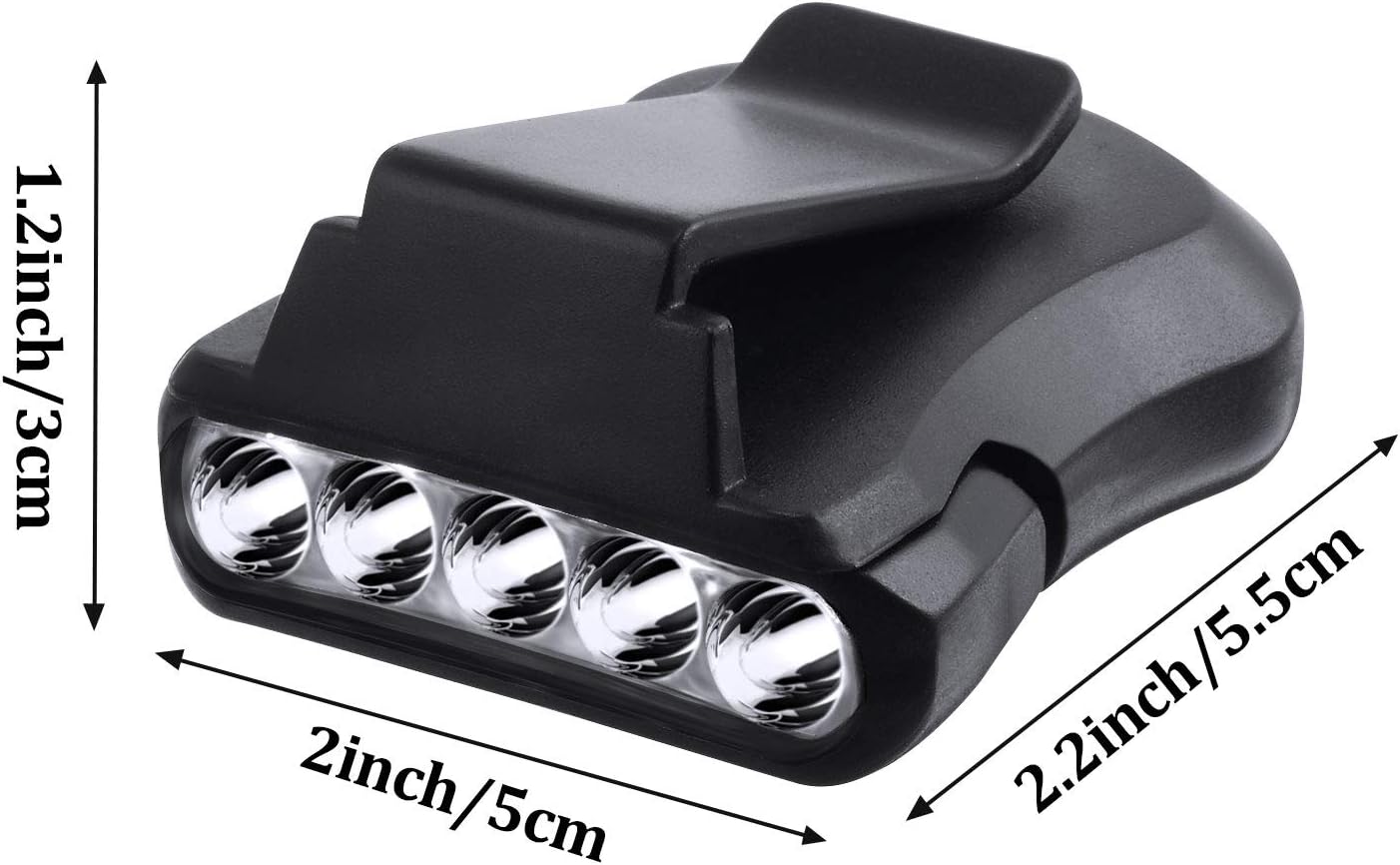Mudder 6-Piece Clip Headlamp Set for Hunter anglers