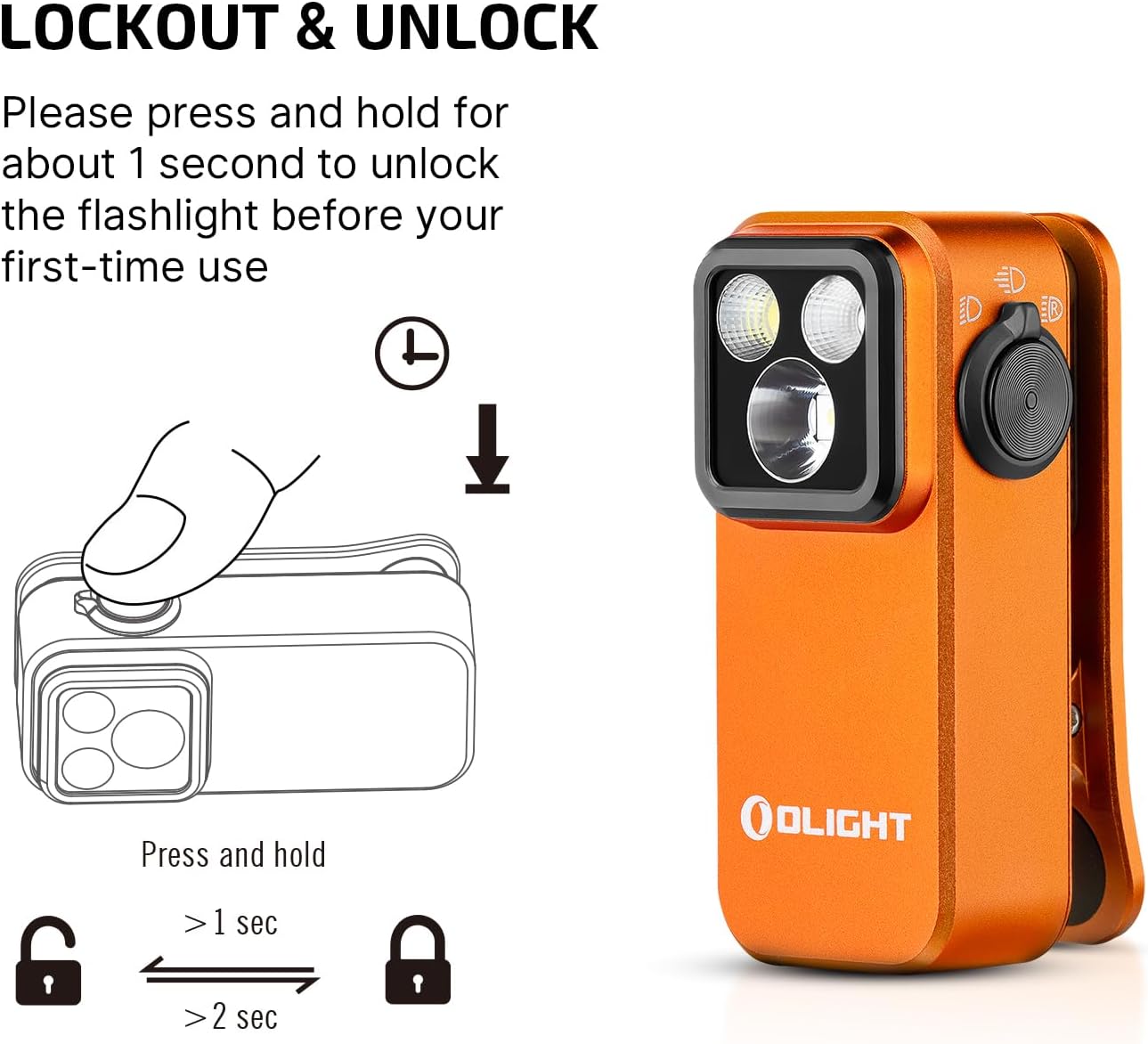 Olight Oclip Pro EDC Rechargeable Flashlight