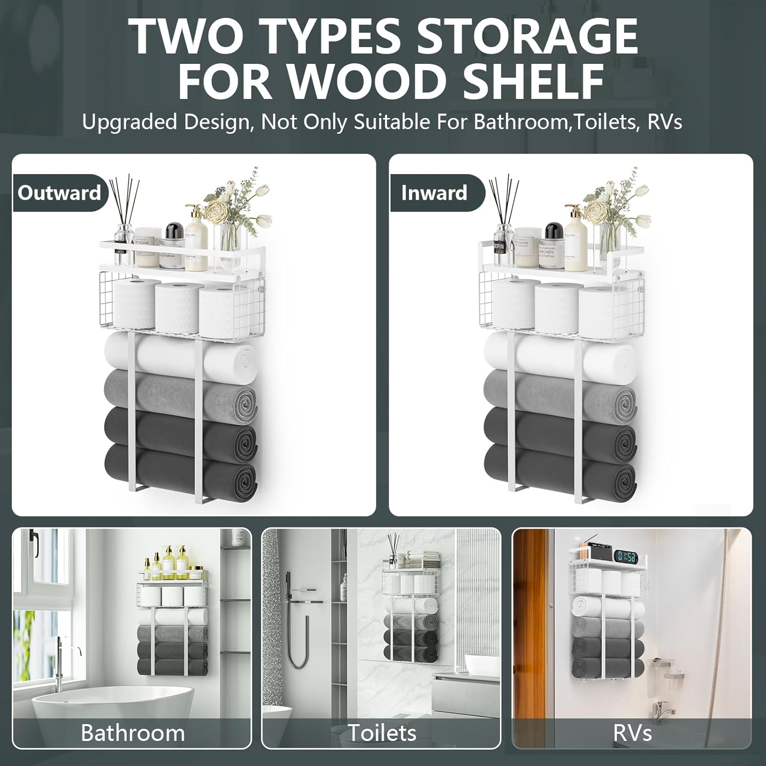 Xstydes Towel Racks for Bathroom White